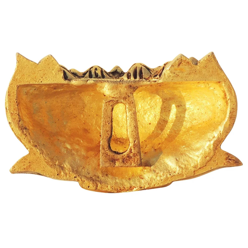 Brass Wall Hanging Lotus Flower Idol – Handcrafted Spiritual Showpiece for Home Blessings