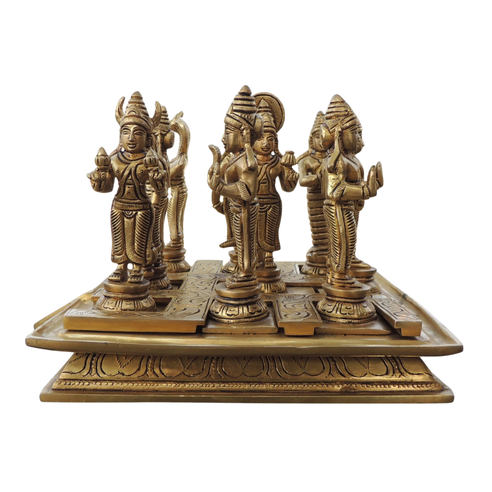 Brass Navagraha Statue – Handcrafted 9 Planets Showpiece for Harmony