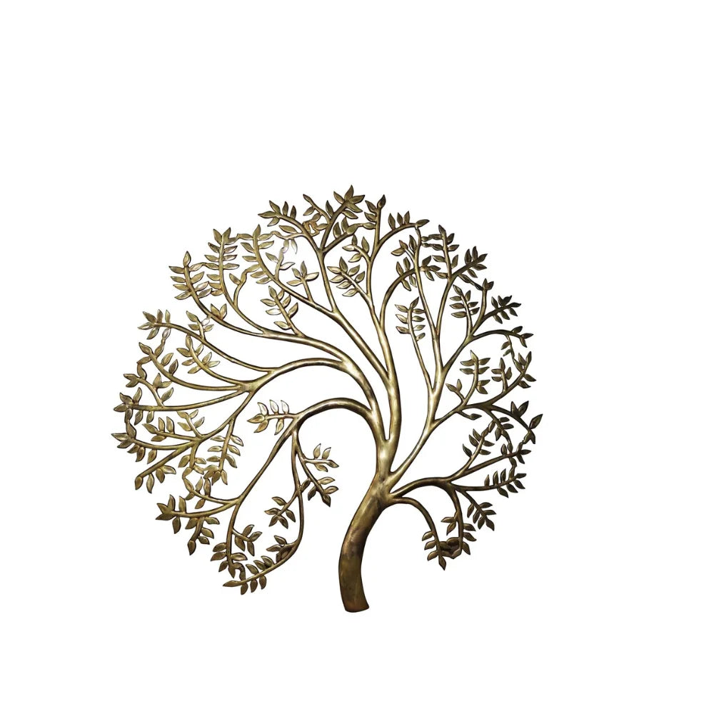 Brass Wall Hanging Tree Showpiece for Home and Office Decor