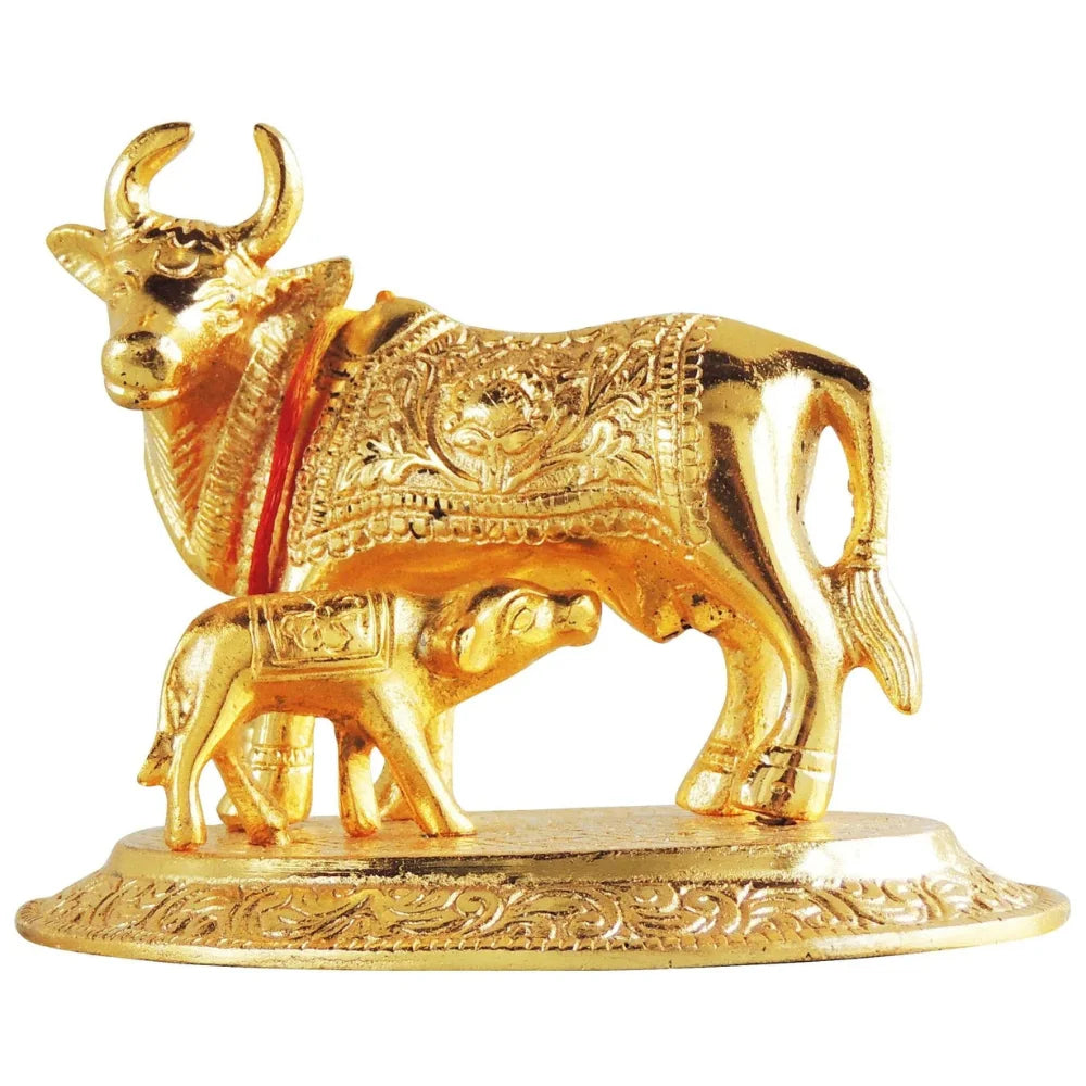 Showpiece Cow Statue for Home Temple and Divine Decor