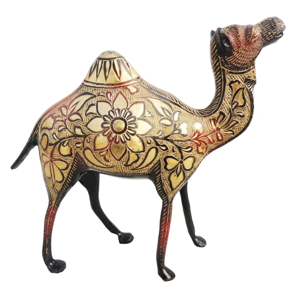 Brass Camel Statue – Handcrafted Desert Animal Showpiece for Elegant Home Decor