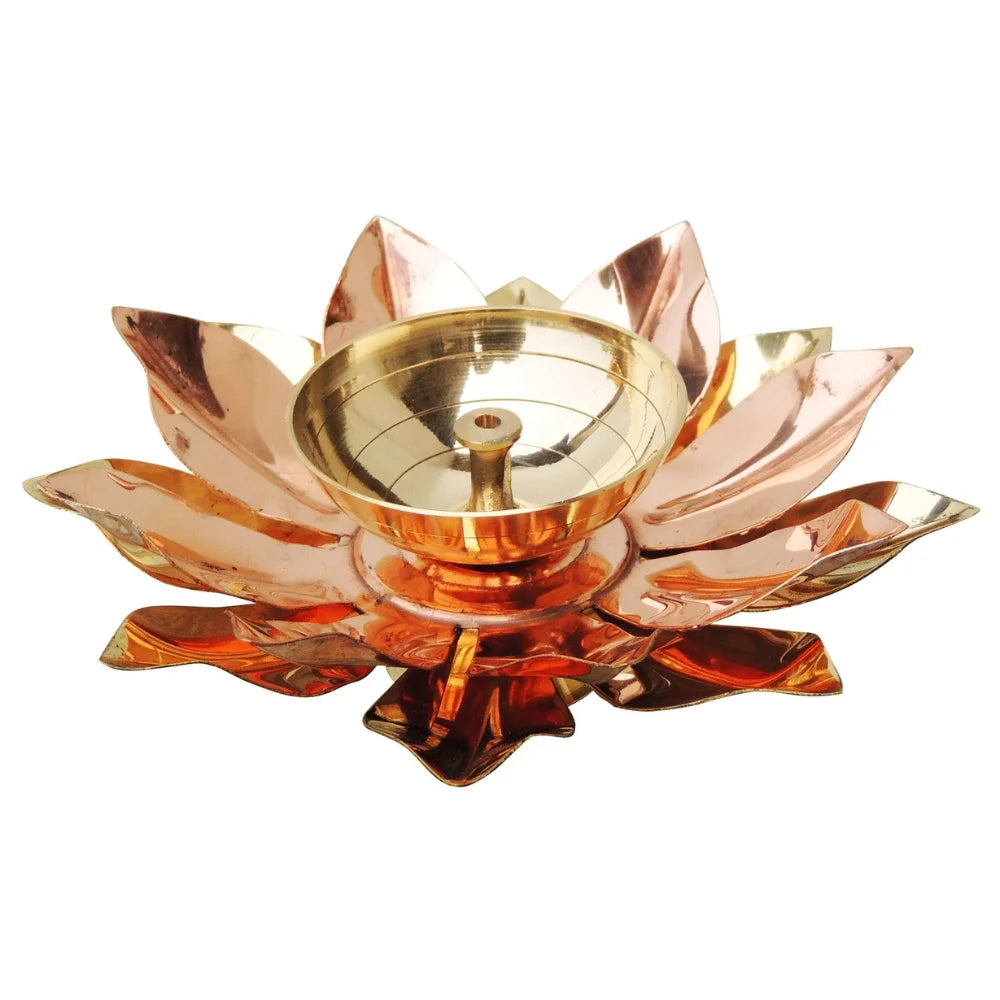 Copper Brass Deepak – Handcrafted Traditional Oil Lamp for Auspicious Lighting