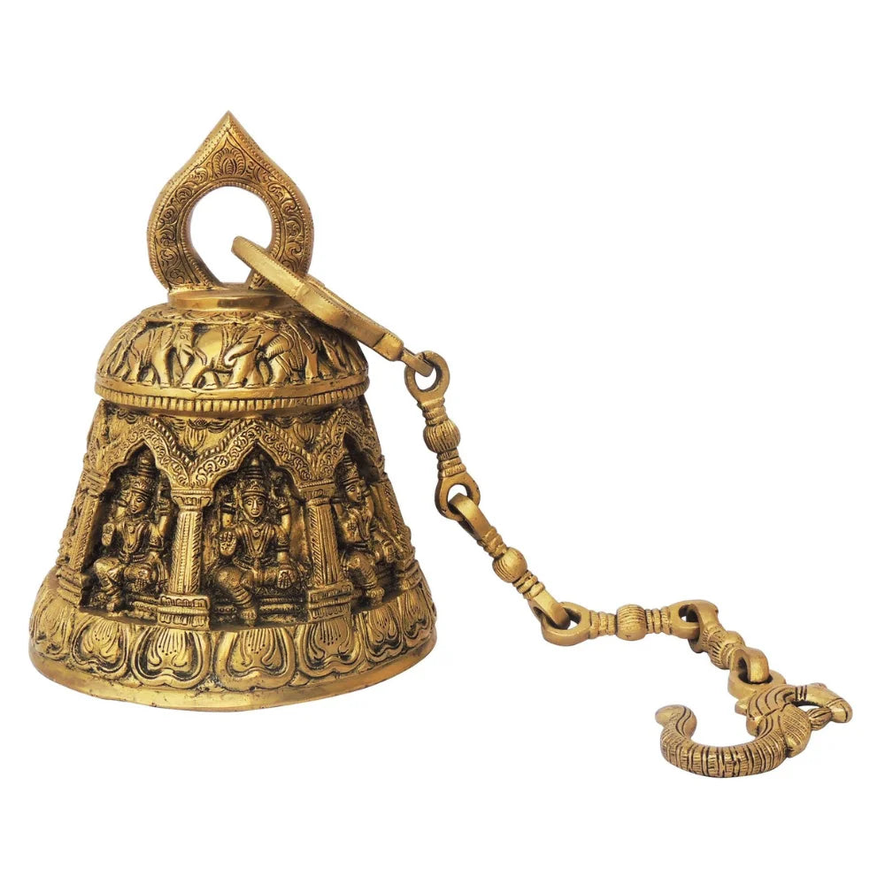 Brass Wall Hanging Temple Bell Ghanta for Home and Mandir Use