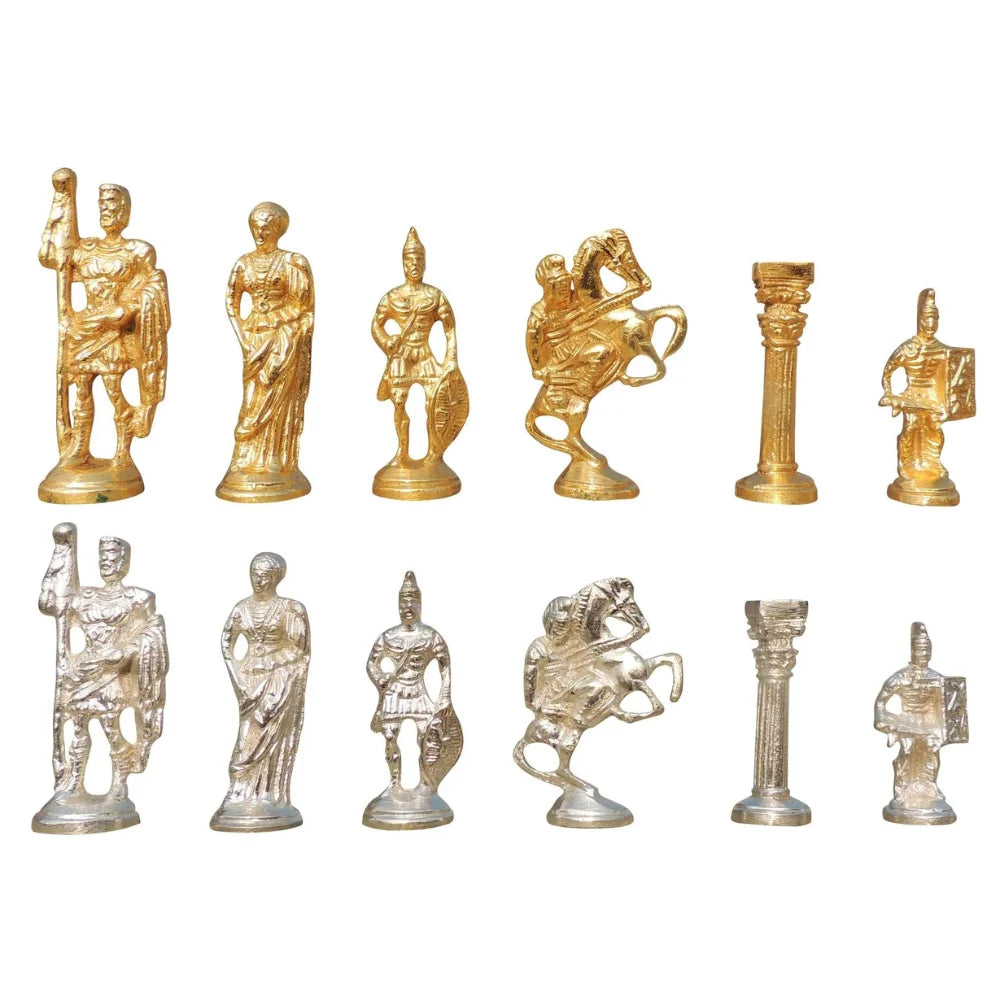 Premium Brass Chess Set – Gold and Silver Handcrafted Luxury Board Game