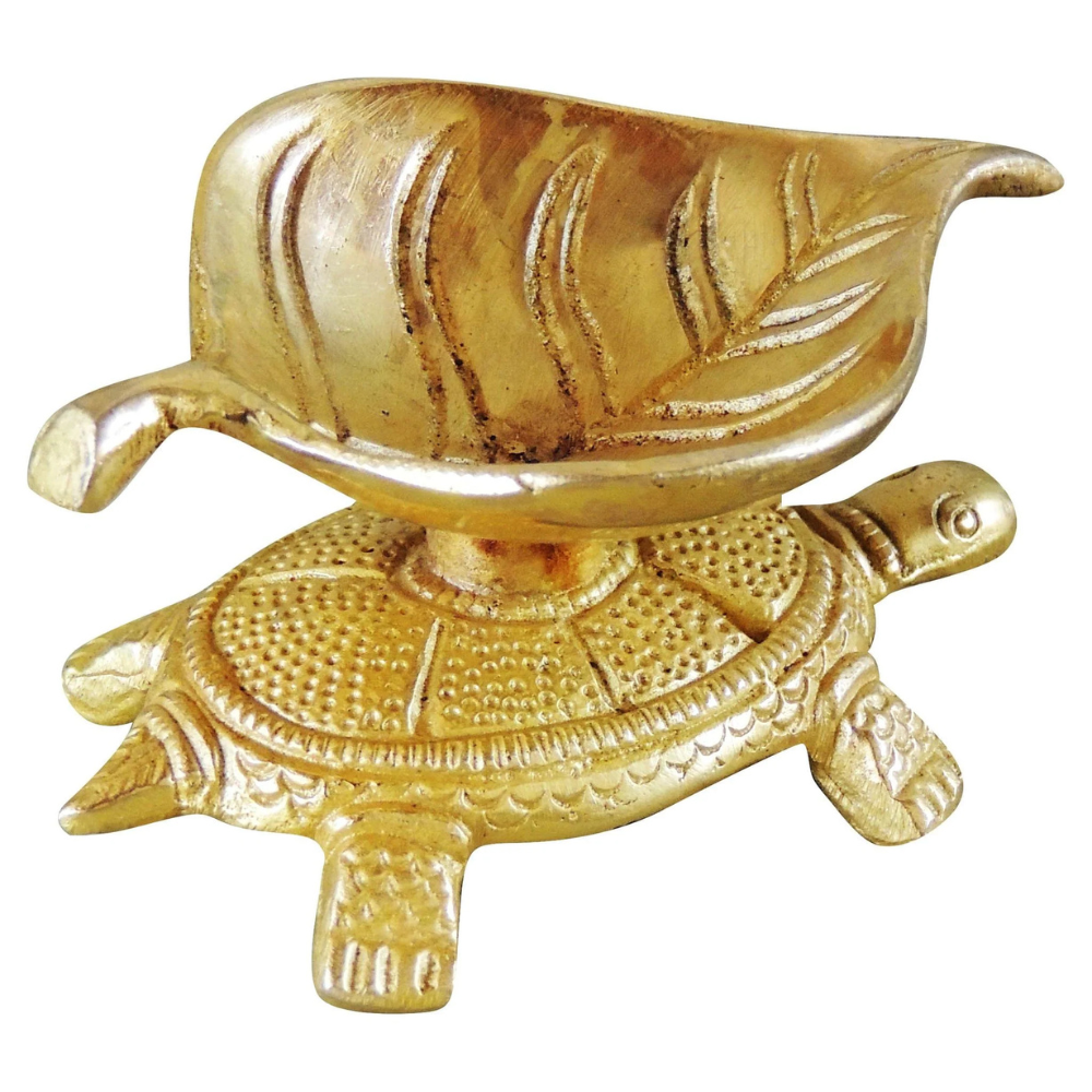 Brass Decorative Tortoise Deepak – Auspicious Oil Lamp for Prosperity and Positivity