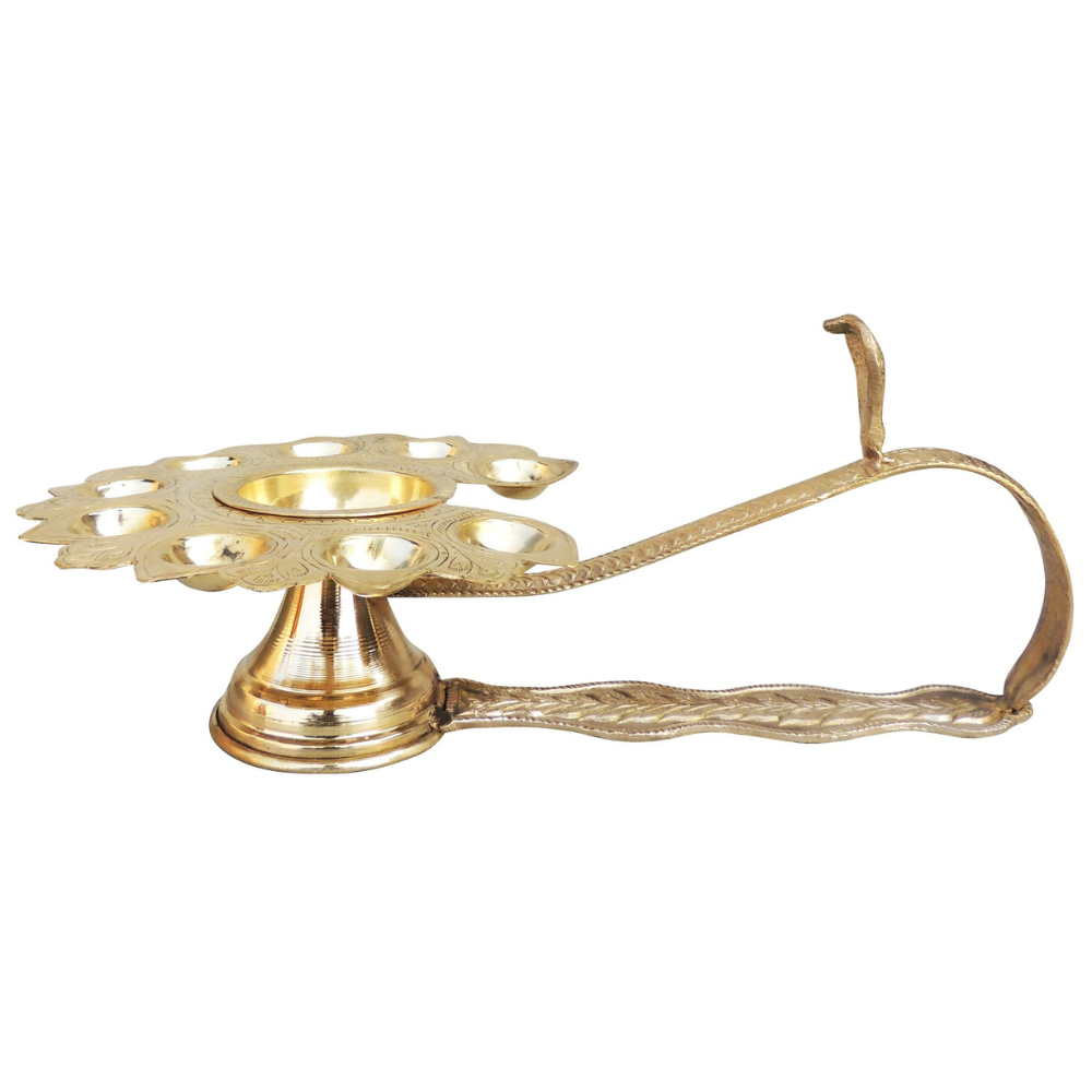 Brass Ganga Aarti Bati for Daily Pooja and Sacred Rituals