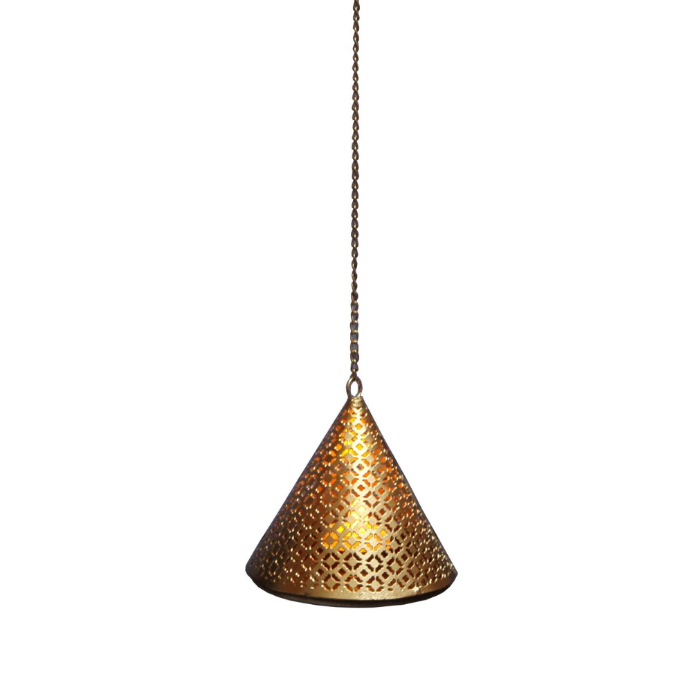 Iron Pyramid Candle Holder – Handcrafted Diwali Gift Showpiece