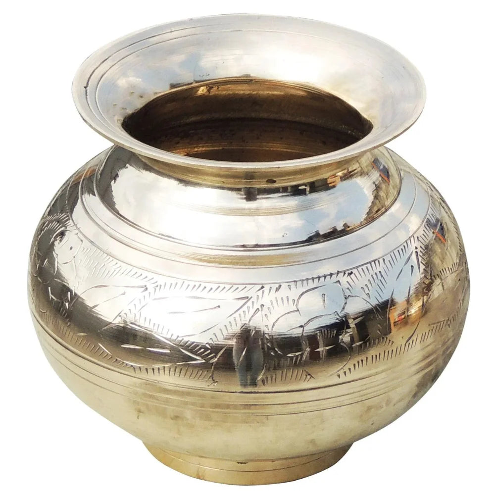 Pure Brass Lota for Pooja, Temple, and Daily Ritual Use