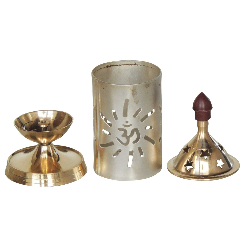 Brass and Iron Puja Deepak – Traditional Handcrafted Prayer Lamp
