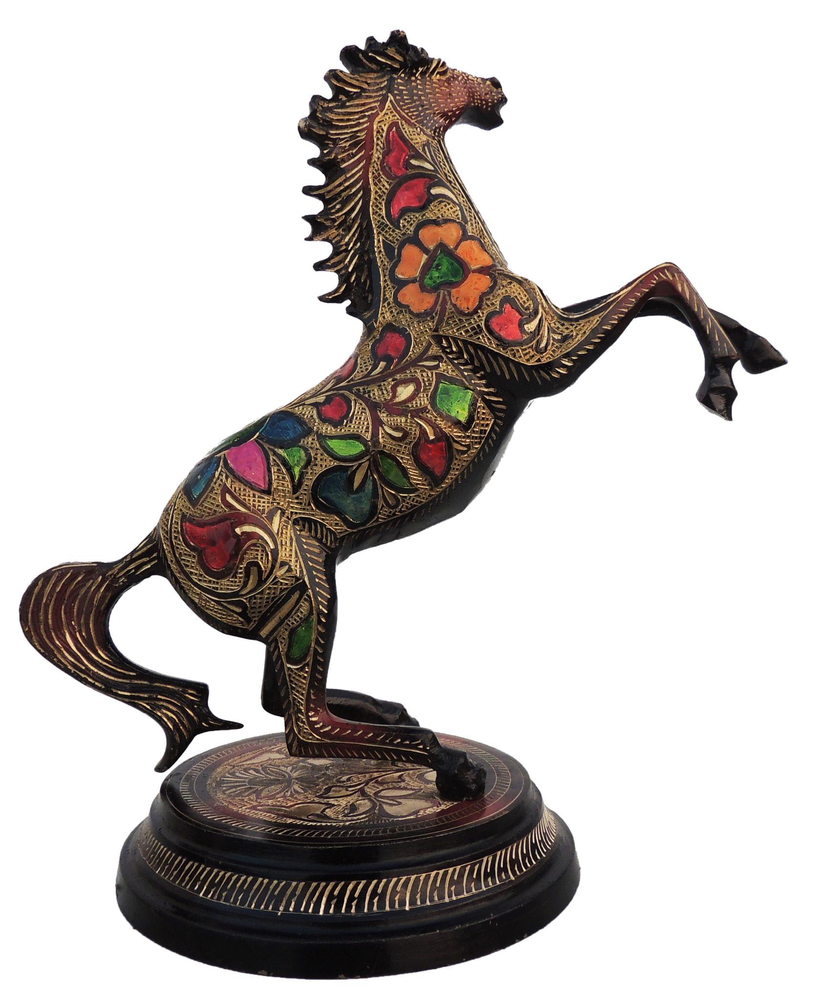 Brass Jumping Horse Statue – Handcrafted Symbol of Strength and Success