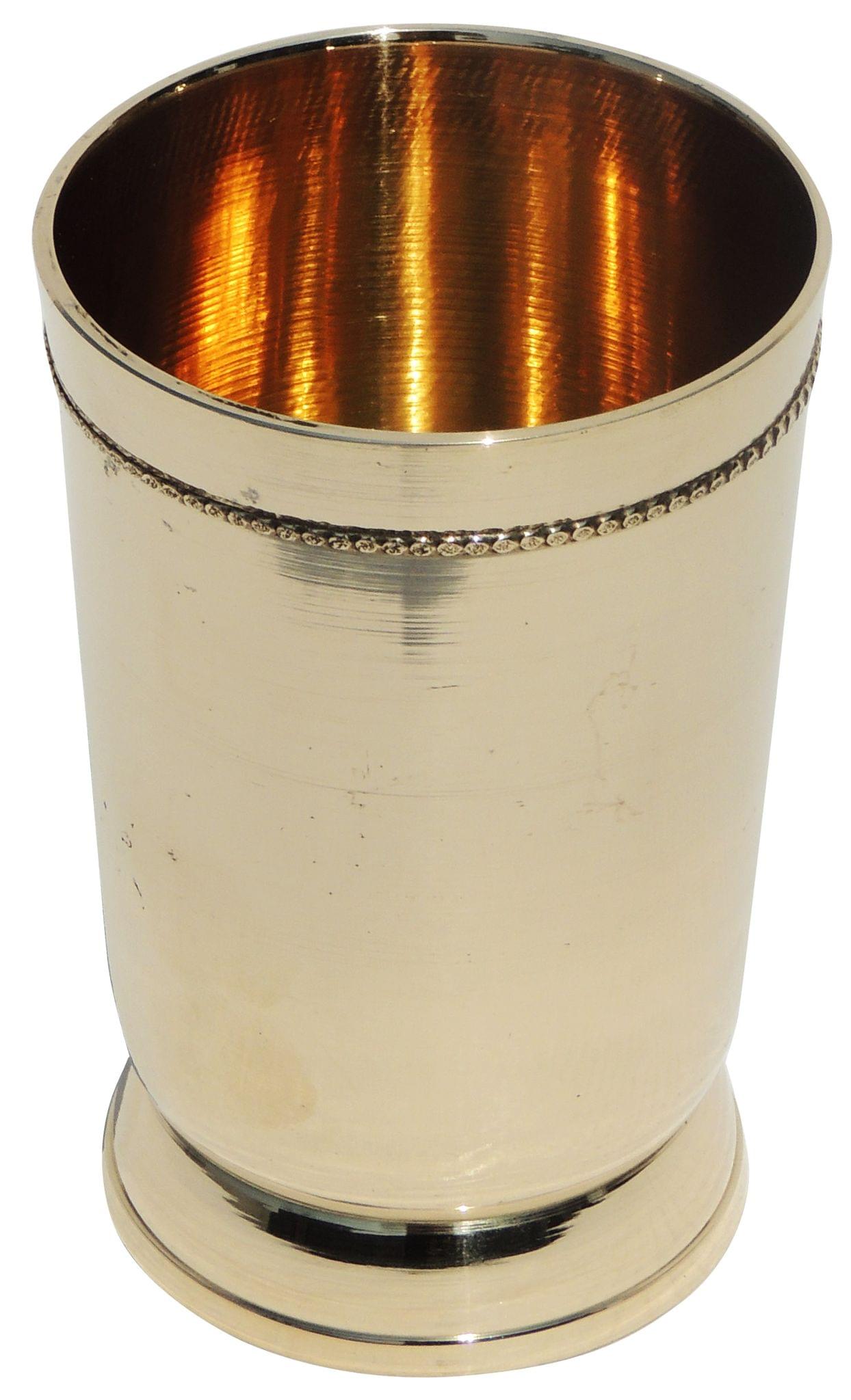 Pure Brass High Quality Glass Premium Handcrafted Drinking Tumbler