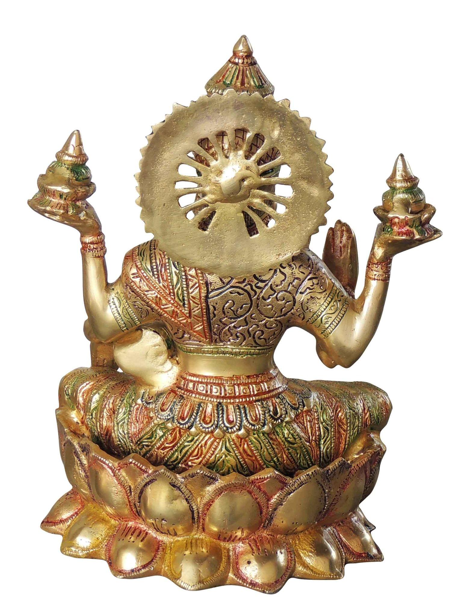 Brass Laxmi Idol – Handcrafted Symbol of Wealth, Prosperity, and Blessings