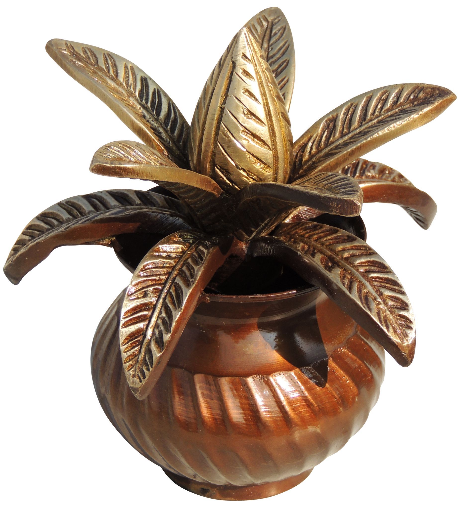 Brass Antique Kalash Showpiece for Pooja and Home Decor