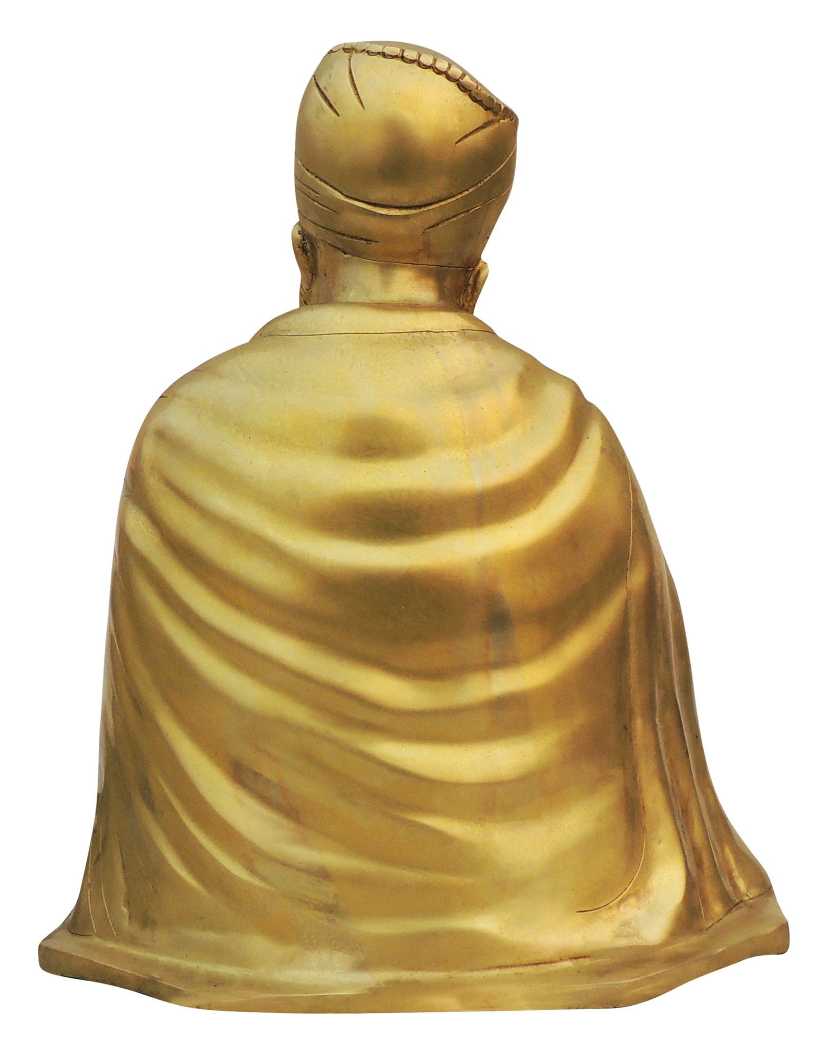 Brass Guru Nanak Idol Handcrafted Symbol of Peace Wisdom and Spiritual Harmony