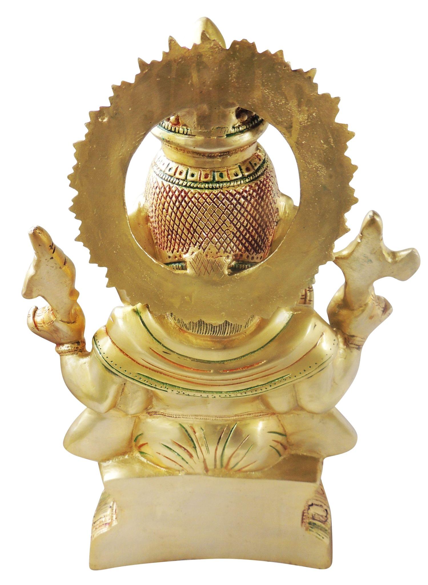 Brass Ganesh Idol Handcrafted Symbol of Prosperity Wisdom and New Beginnings