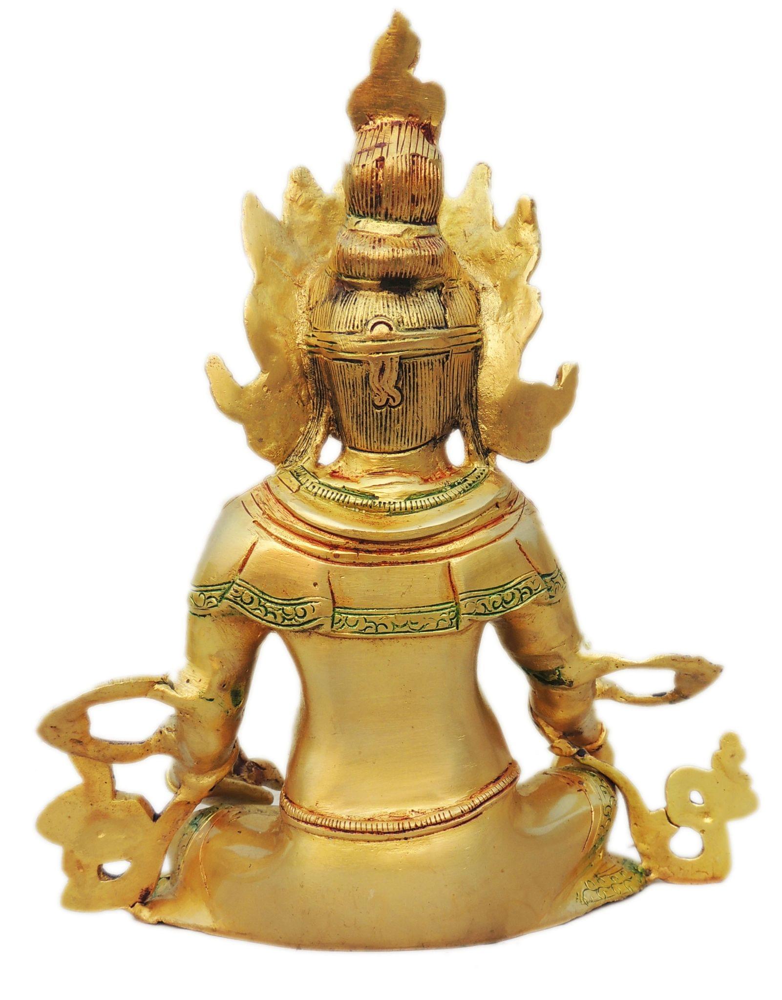 Brass Kuber Ji Statue – Handcrafted God of Wealth Showpiece for Home Temple