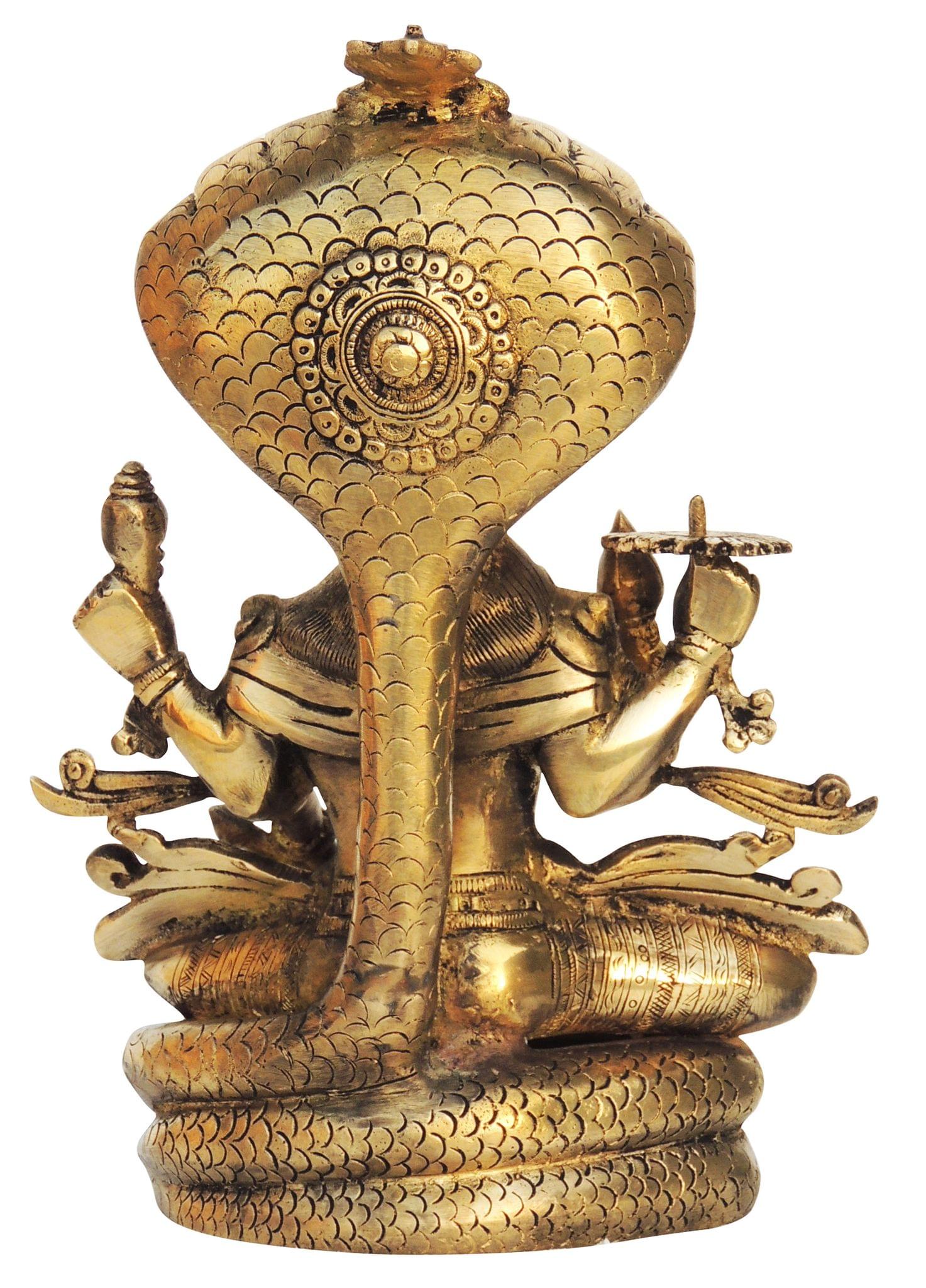 Brass Vishnu Statue – Handcrafted Symbol of Protection, Wisdom, and Prosperity