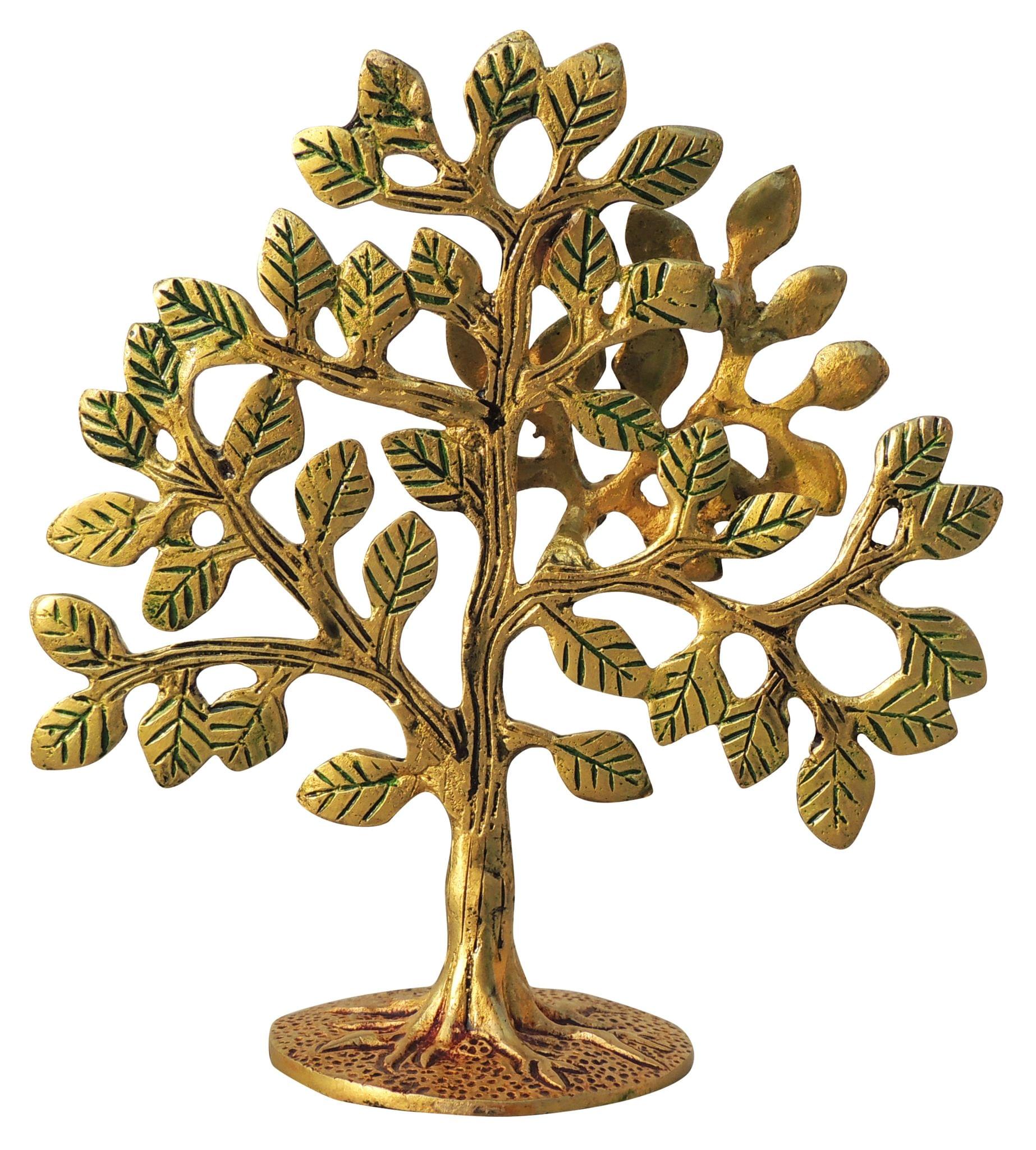 Brass Tree Showpiece – Artistic Table Decor for Home and Office Spaces