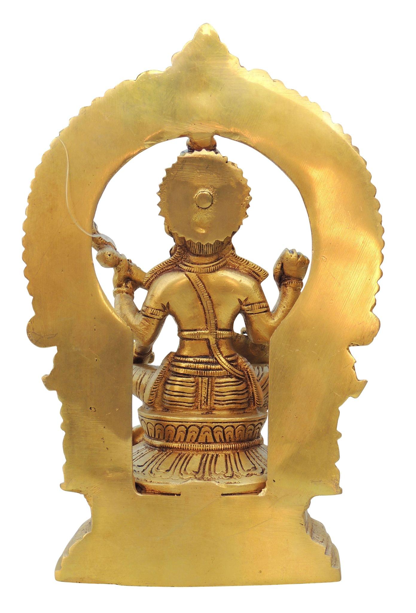Brass Saraswati Ji God Idol Statue – Handcrafted Goddess of Wisdom Showpiece