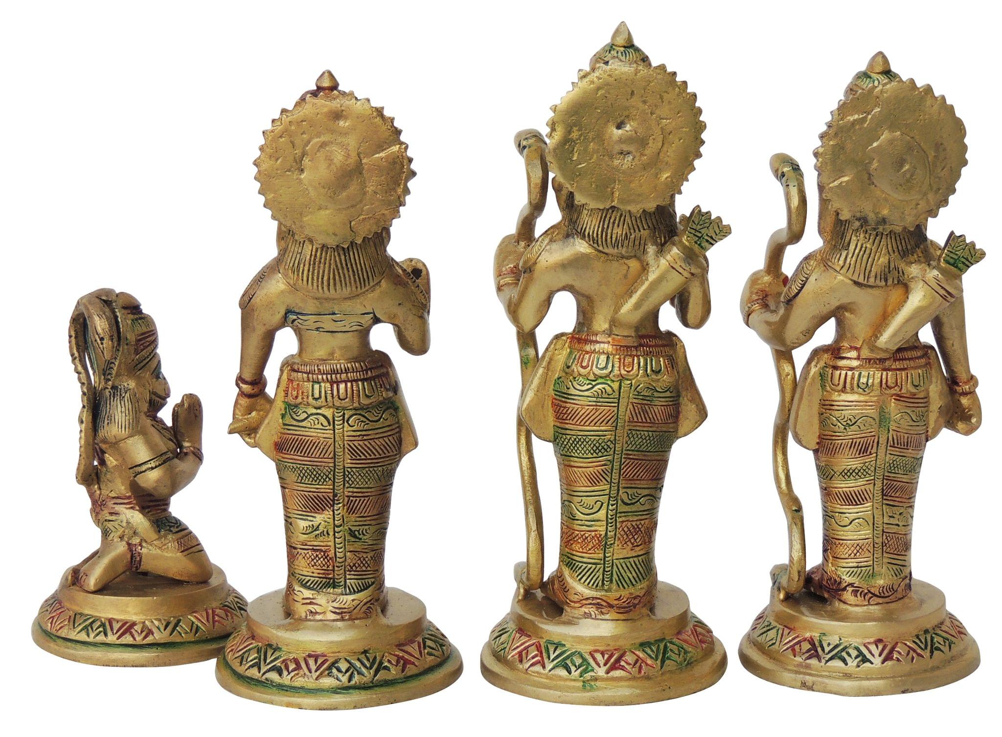 Brass Ram Darbar God Idol Statue – Handcrafted Divine Family Showpiece