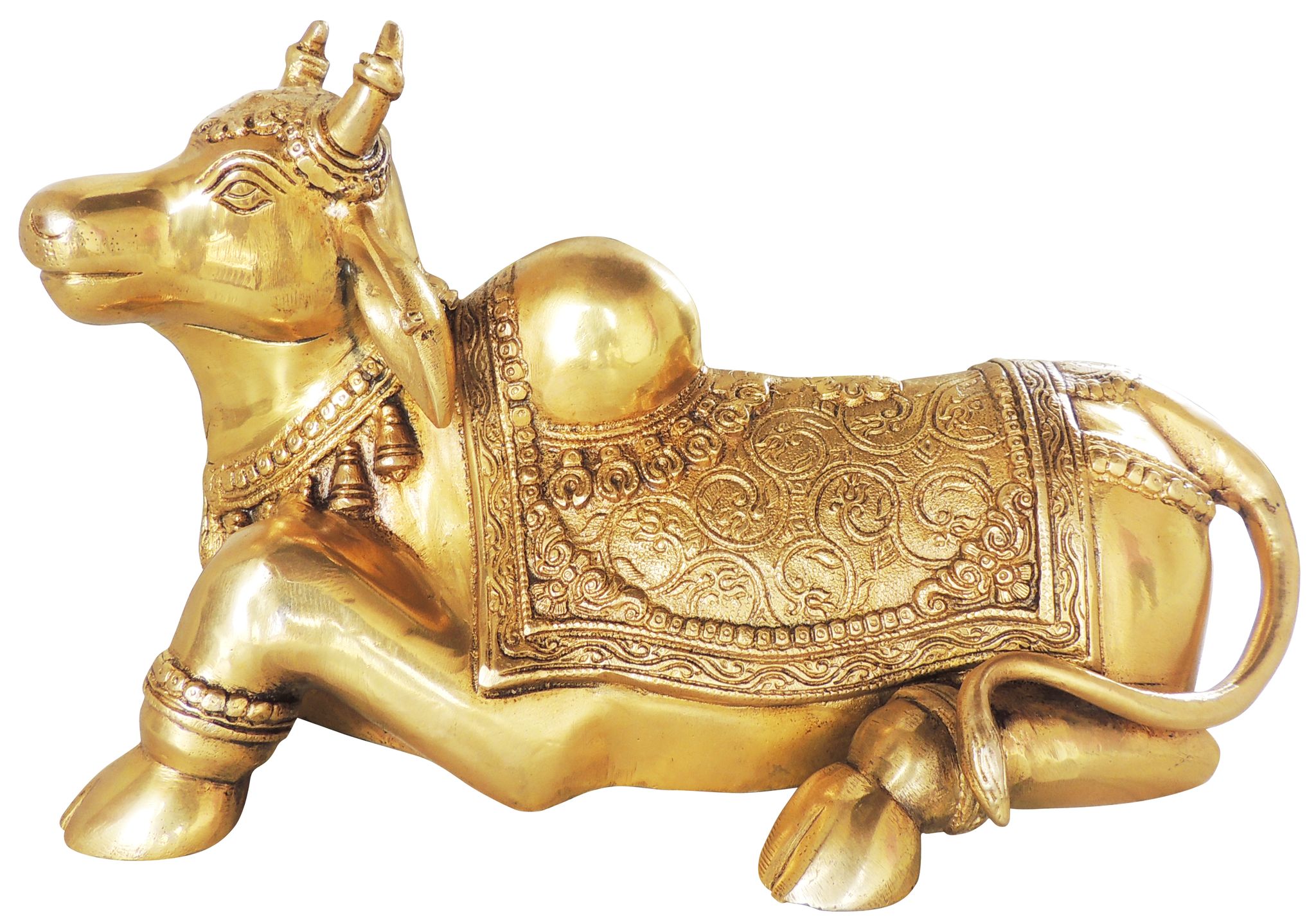 Brass Nandi Statue – Handcrafted Symbol of Devotion, Strength, and Faith