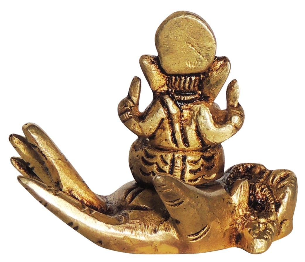 Brass Ganesh Ji Idol Handcrafted Lord of Wisdom and New Beginnings