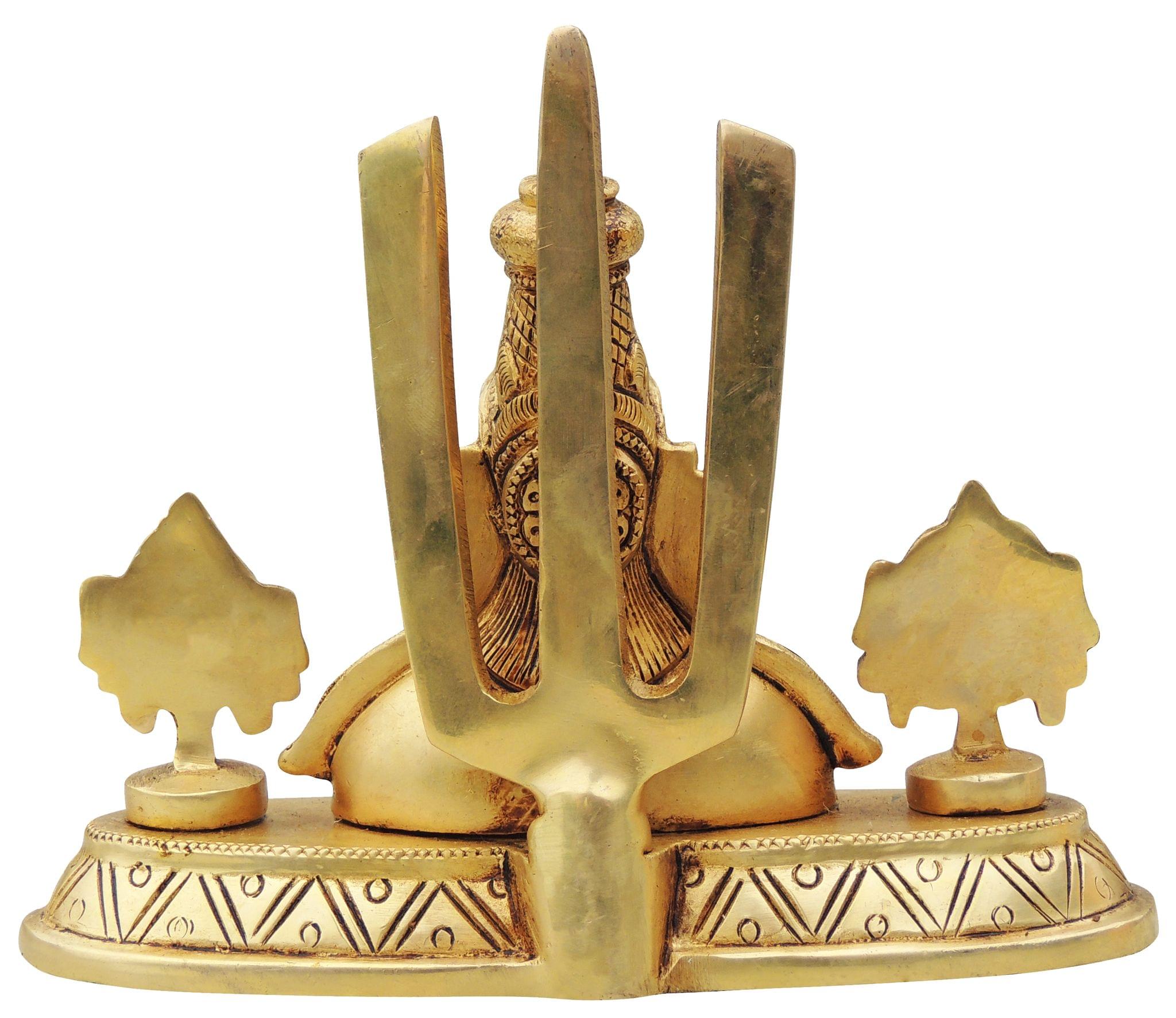 Brass Tirupati Balaji God Idol Statue – Sacred Lord Venkateswara Showpiece for Pooja and Decor