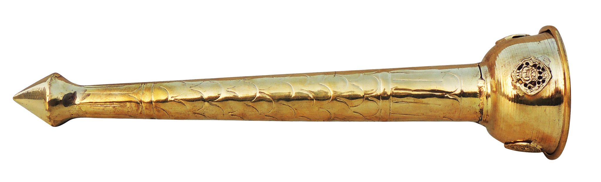 Brass Mashal Torch Showpiece – Traditional Wall Hanging Light Symbol