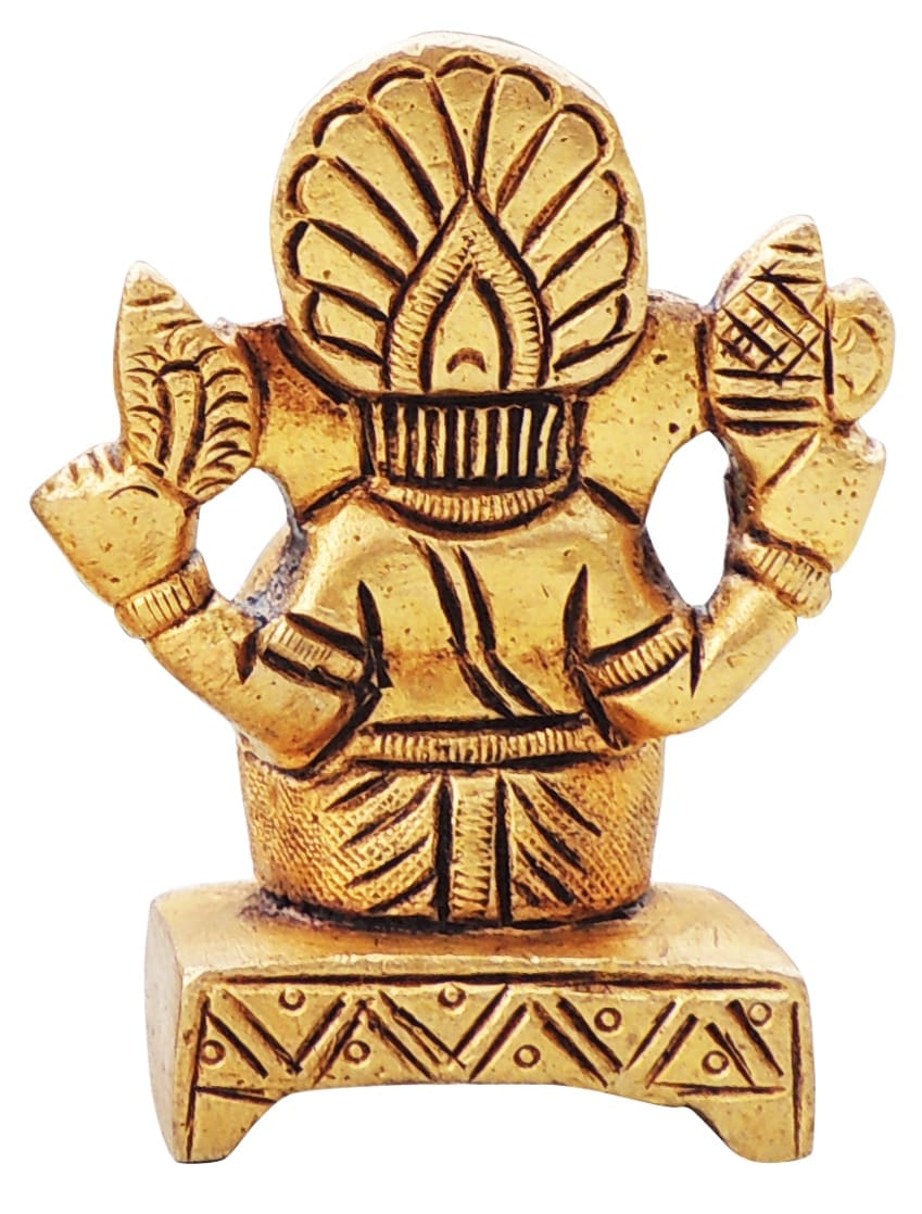 Brass Ganesh Murti Handcrafted Lord of Wisdom And Success