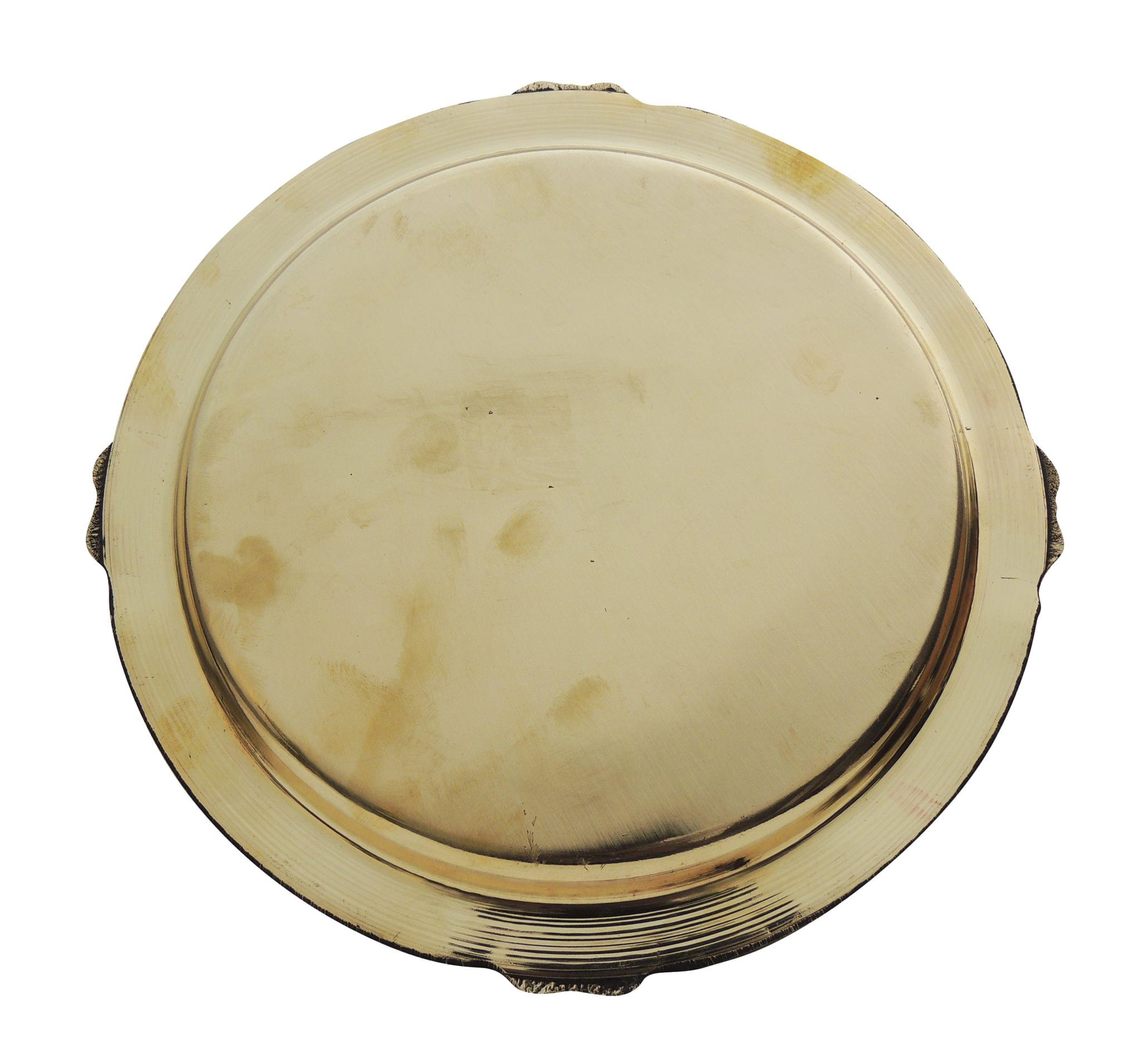 Brass Thali Embose Handcrafted Traditional Dining Plate