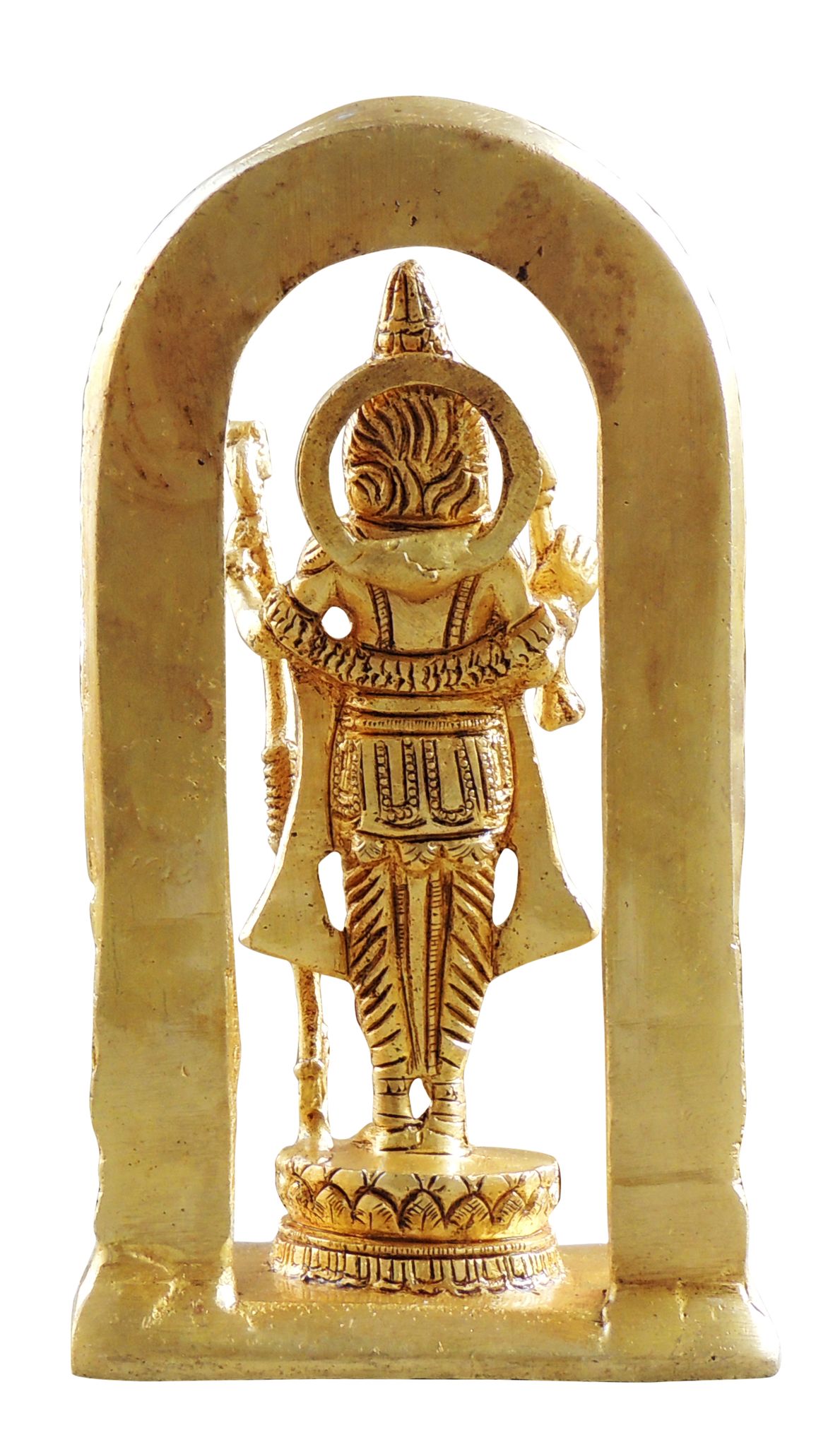 Brass Ramlala God Idol Statue – Divine Infant Lord Ram Showpiece for Pooja and Decor