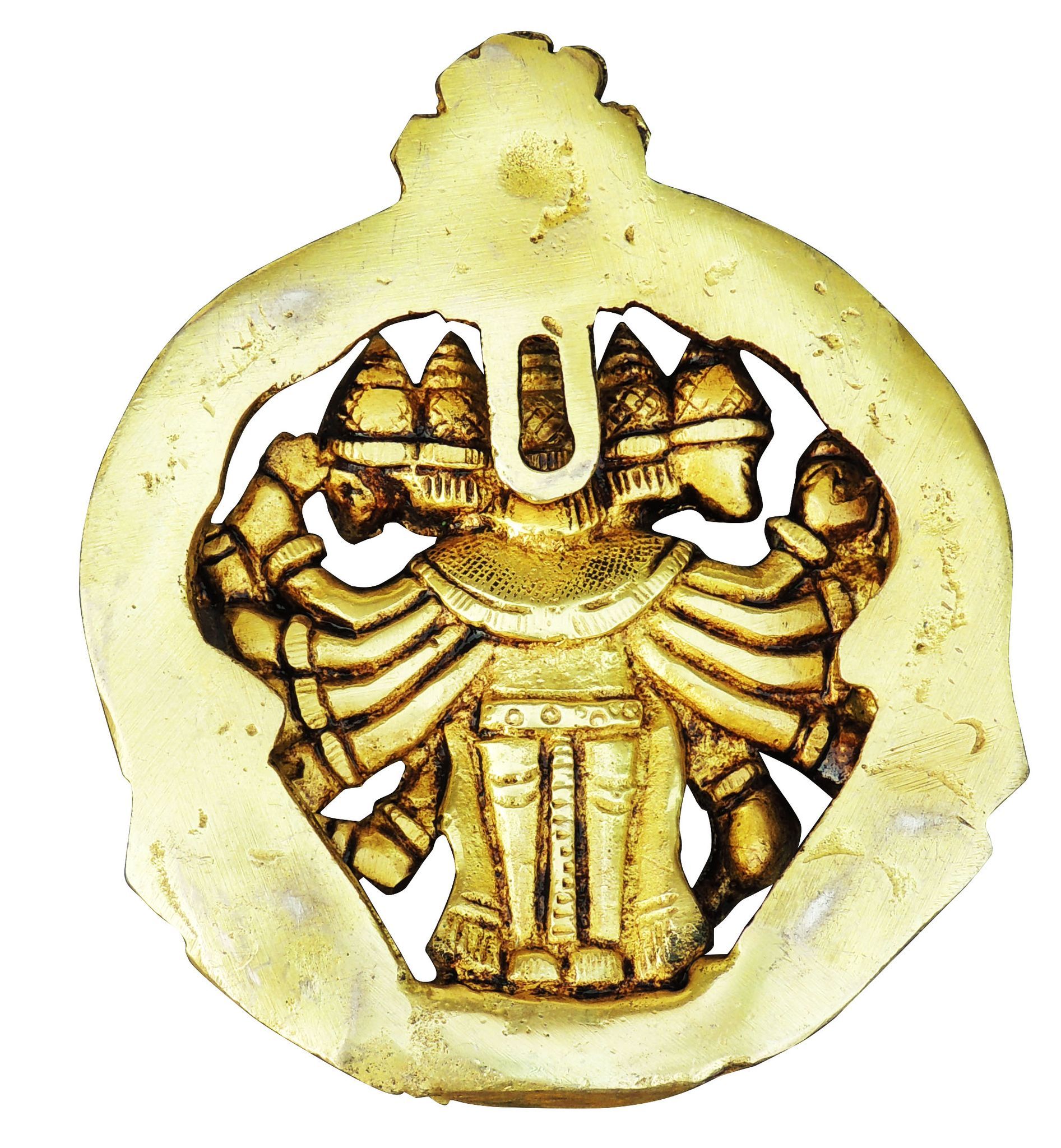 Brass Panchmukhi Hanuman Idol – Handcrafted Five-Faced Hanuman Statue for Strength and Protection