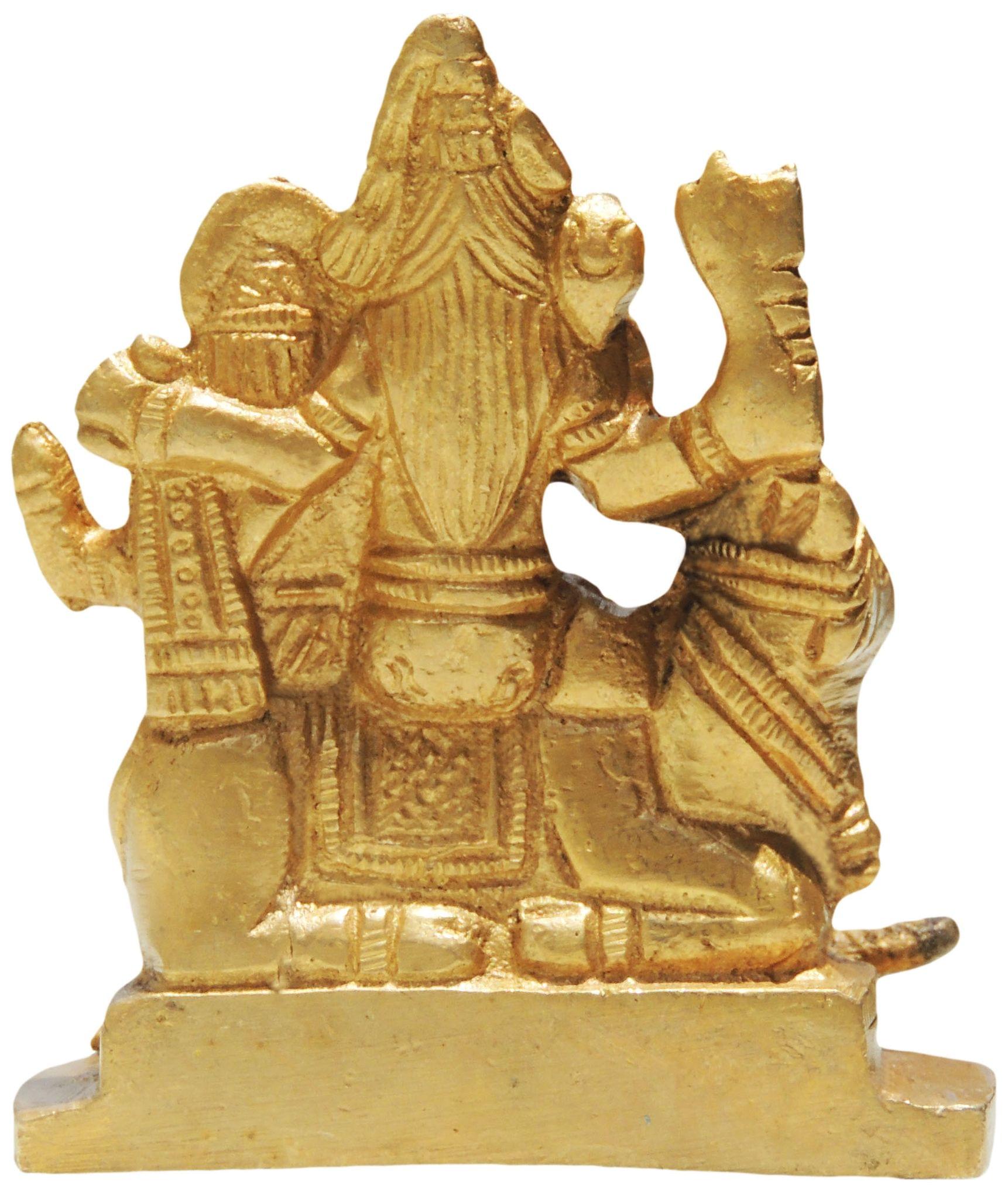 Brass Shiv Parivaar Small Idol – Handcrafted Family Statue for Peace and Prosperity