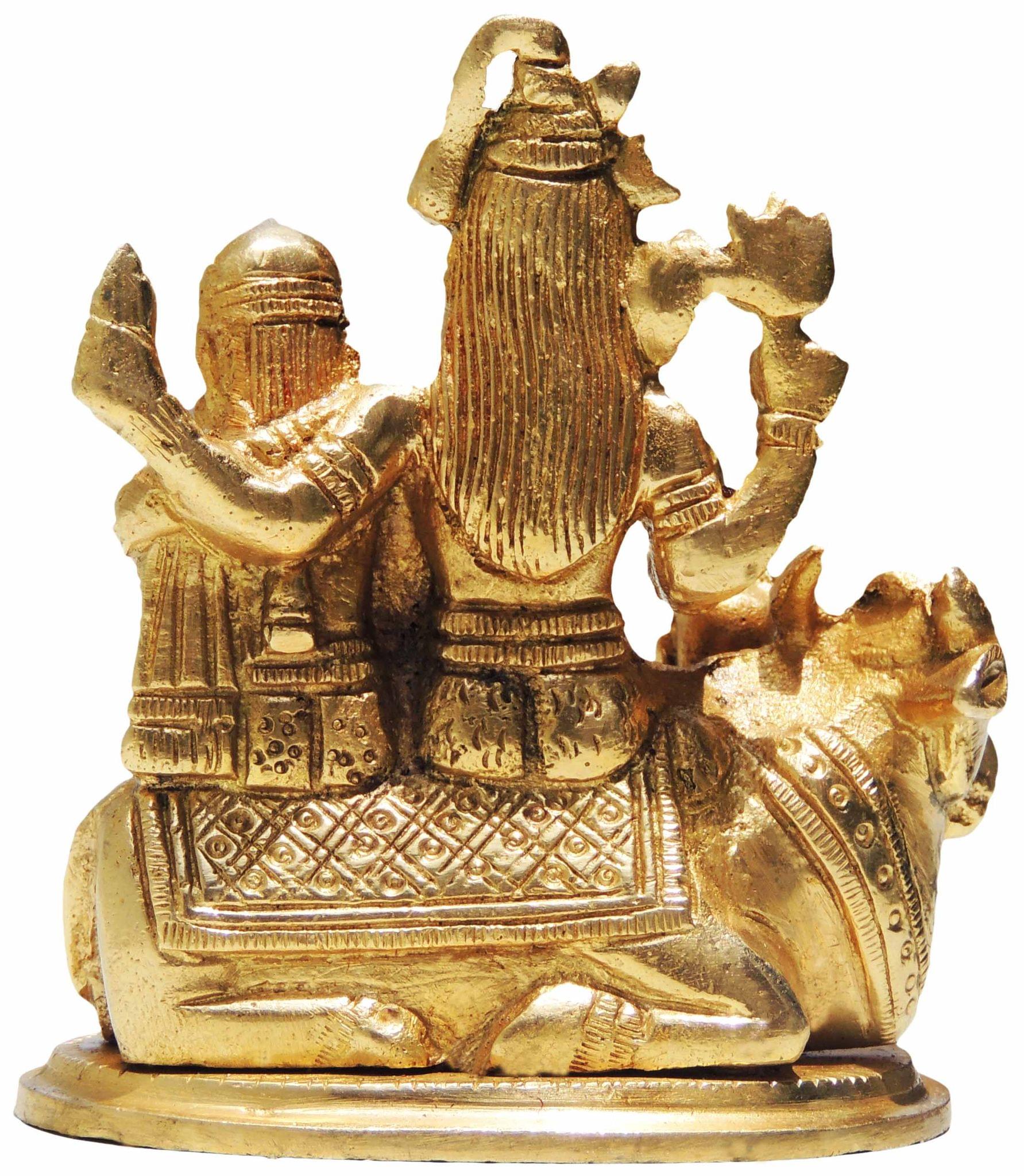 Brass Shiv Parivar Idol – Handcrafted Lord Shiva Family Statue for Peace and Prosperity