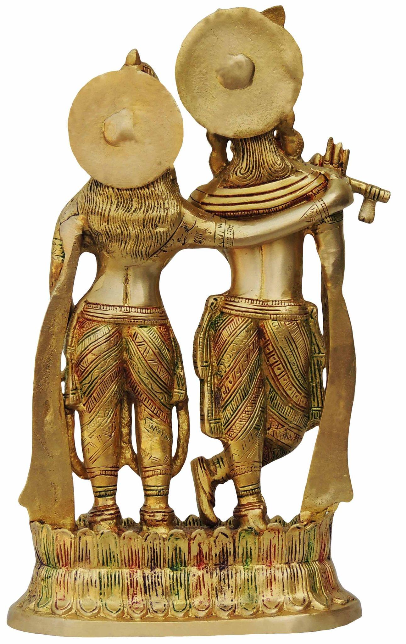 Brass Radha Krishna Statue – Handcrafted Divine Symbol of Love and Devotion