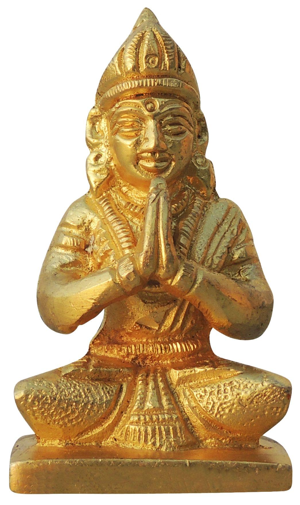 Brass Parvati Murti Handcrafted Goddess of Love, Strength, and Harmony