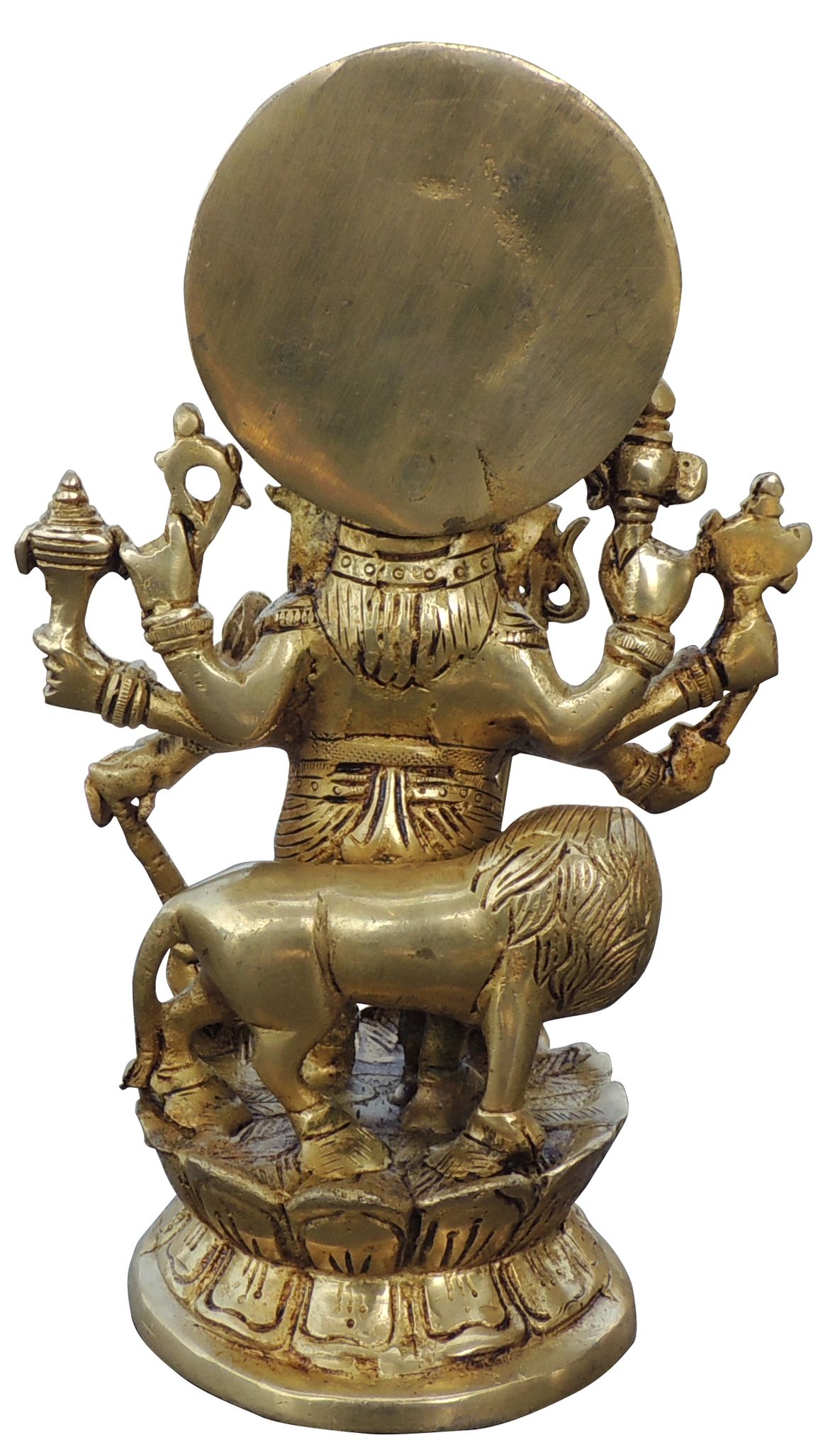 Brass Drishti Ganesh Statue with Stone Work – Protective Auspicious Showpiece