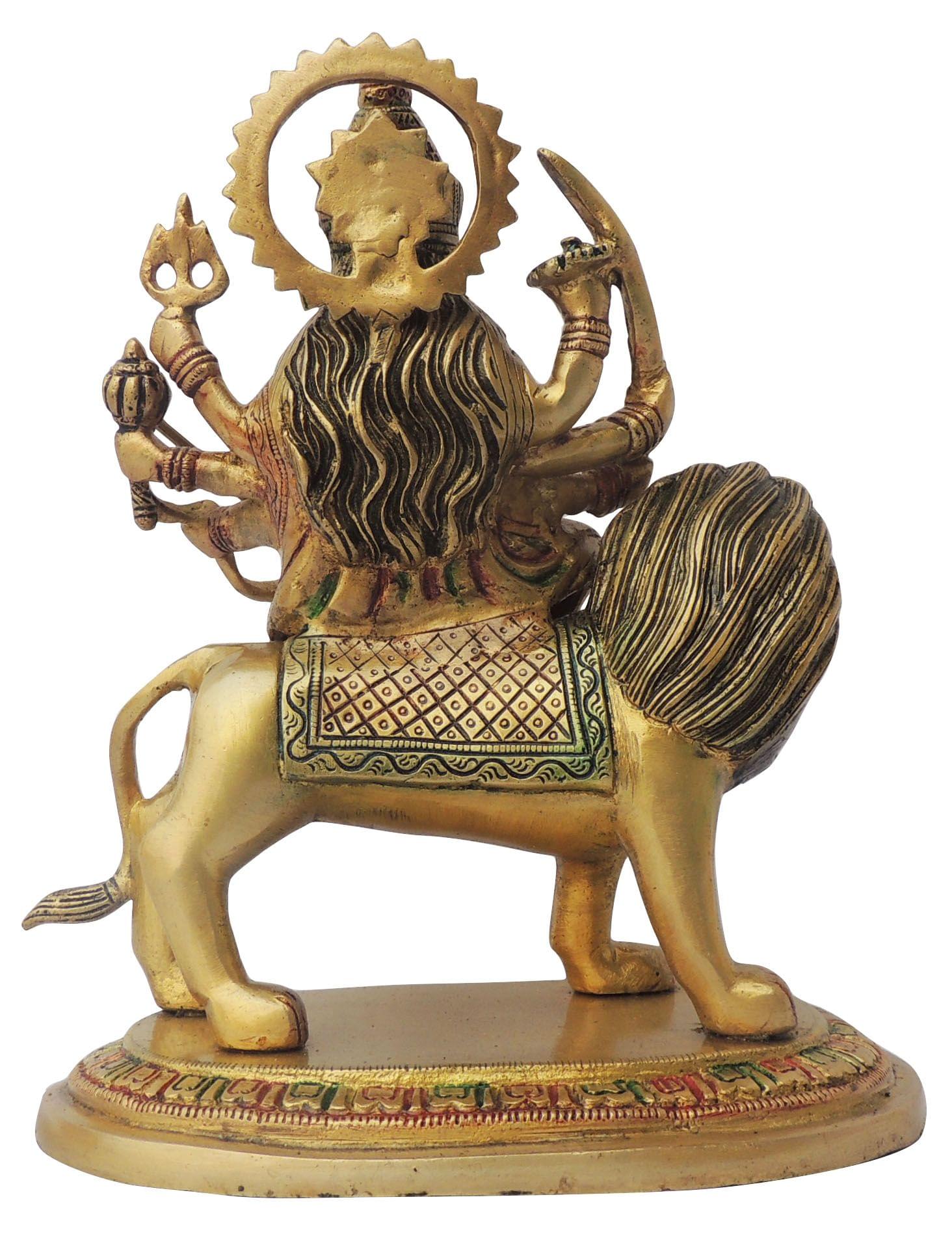 Brass Durga Ji Idol – Handcrafted Symbol of Power, Protection, and Prosperity