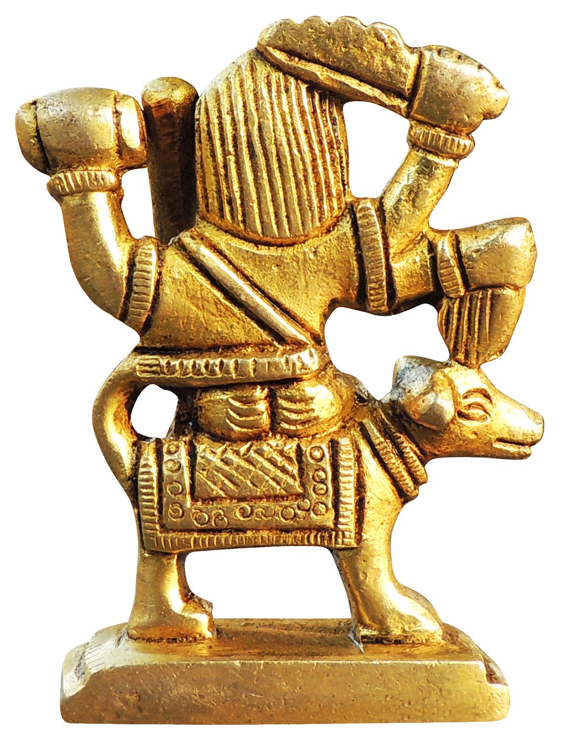 Brass Bhairav Baba Statue – Handcrafted Fierce Guardian Idol for Spiritual Protection