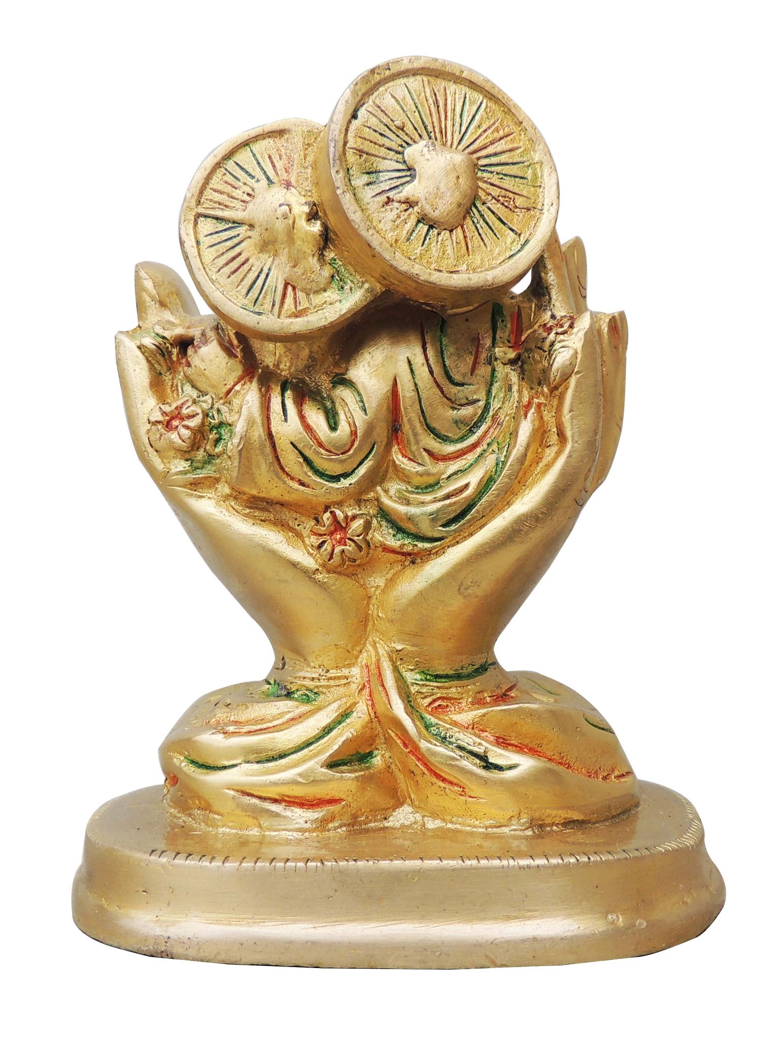 Brass Holy Family Statue – Handcrafted Jesus Family Showpiece for Blessings