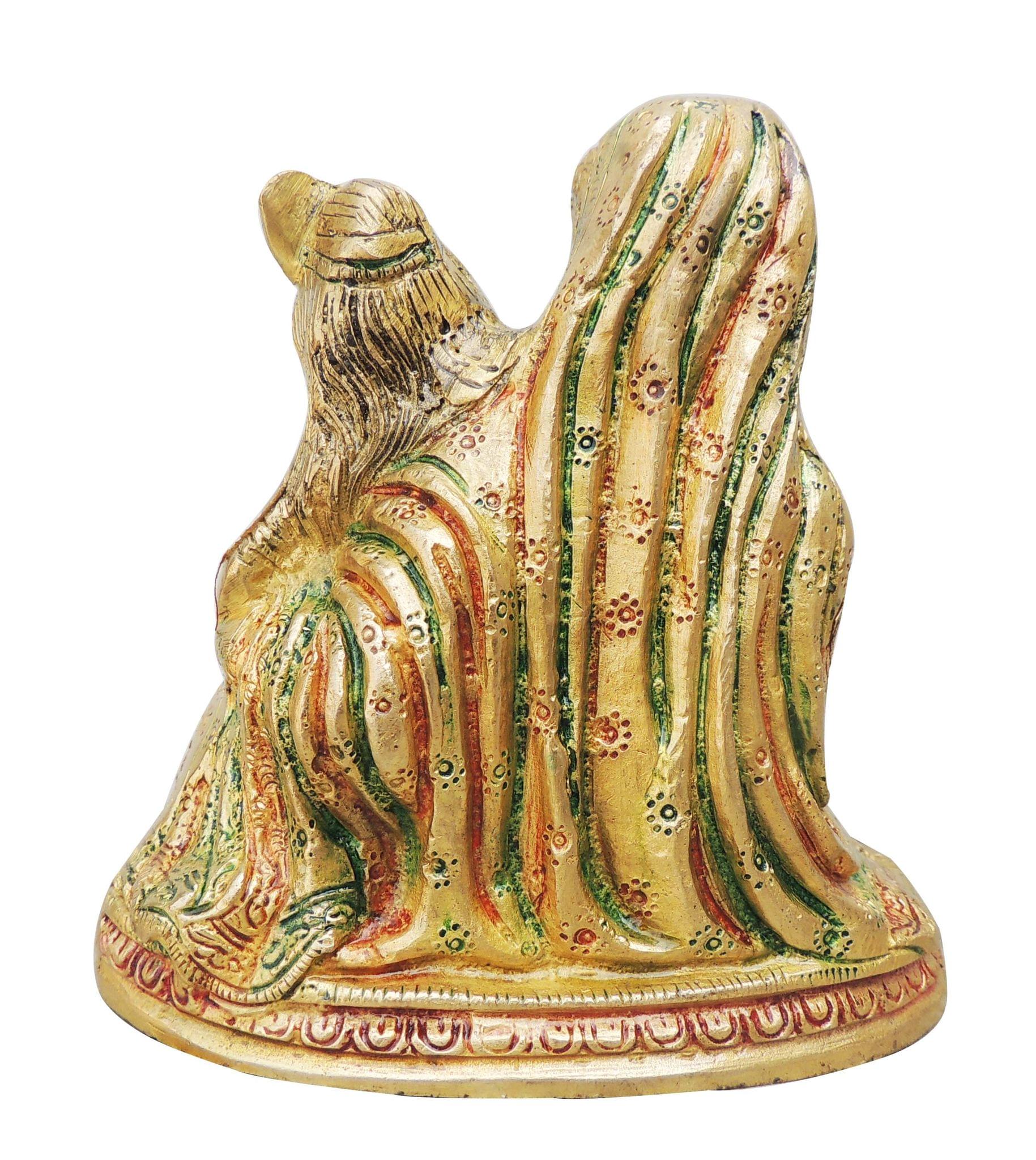 Brass Krishna with Yashoda Maiya Statue Divine Mother and Child Showpiece for Home and Gift