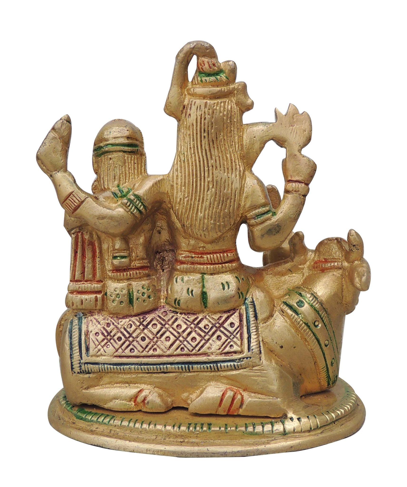 Brass Shiv Parivar Idol – Handcrafted Lord Shiva Family Statue for Harmony and Blessings