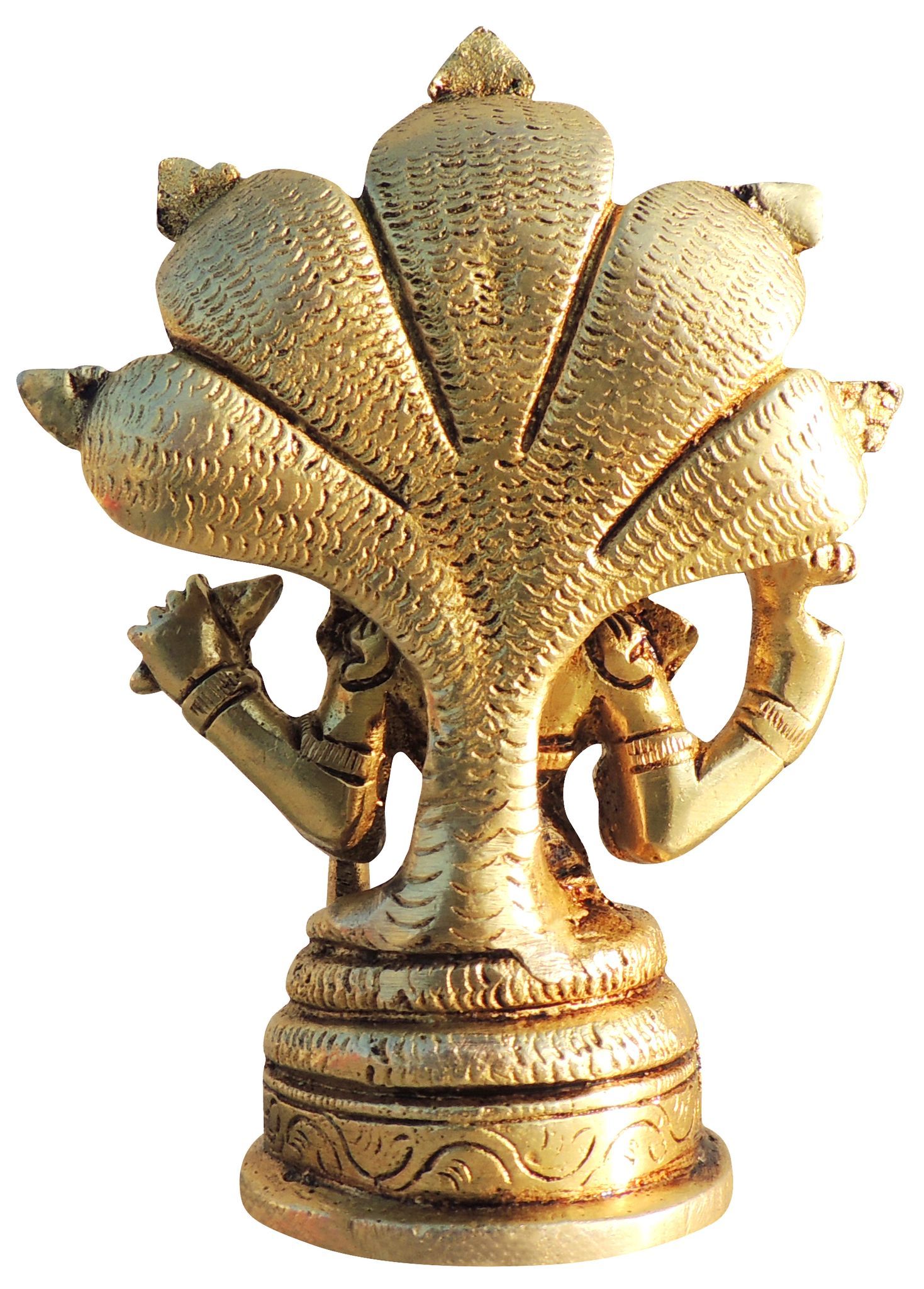 Brass Lord Vishnu Idol – Handcrafted Spiritual Showpiece for Auspicious Spaces