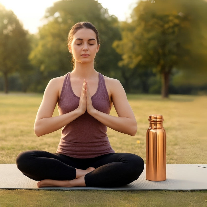 Copper Bottle Plain Pure Copper Ayurvedic Water Bottle