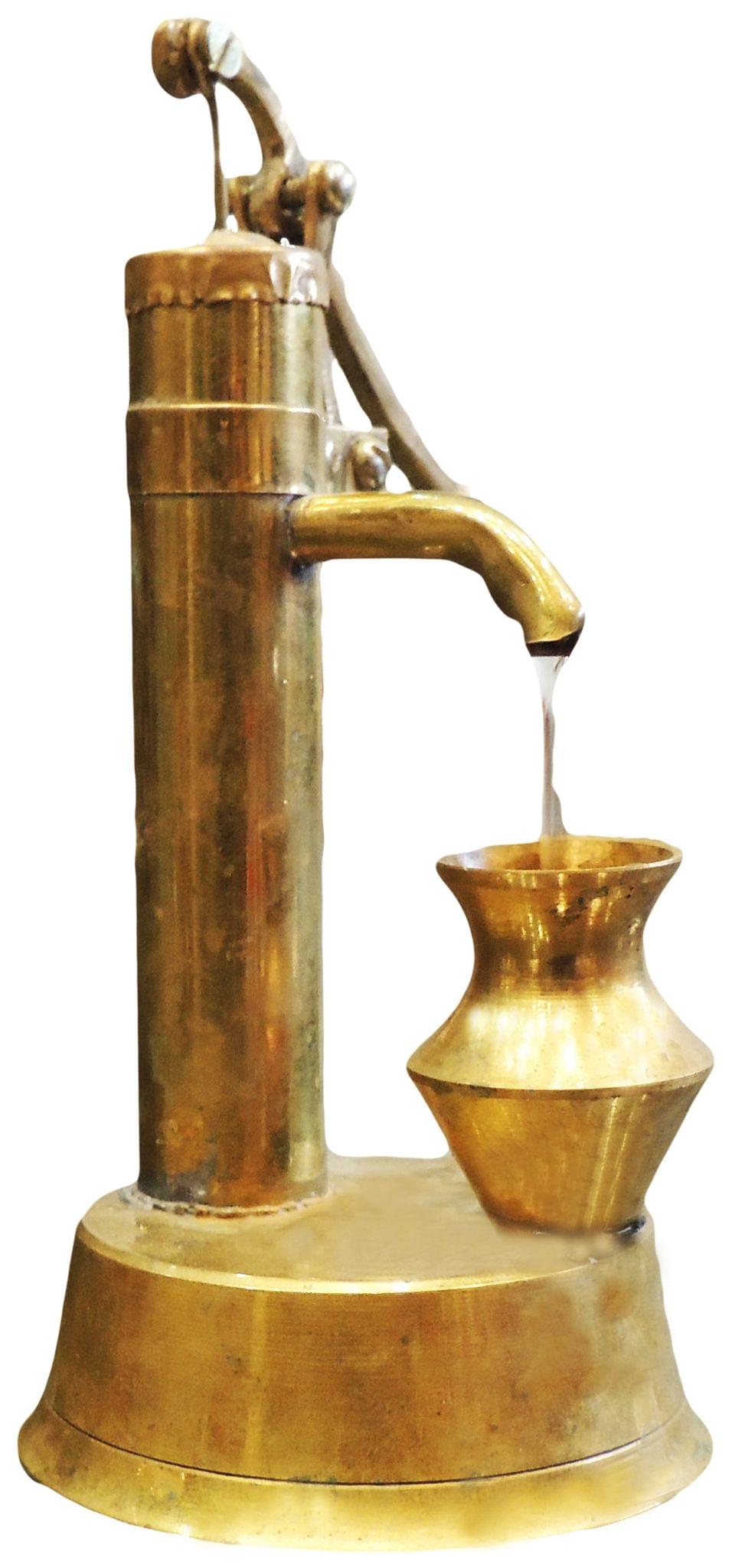Brass Miniature Hand Pump – Working Model Toy for Kids and Collectors