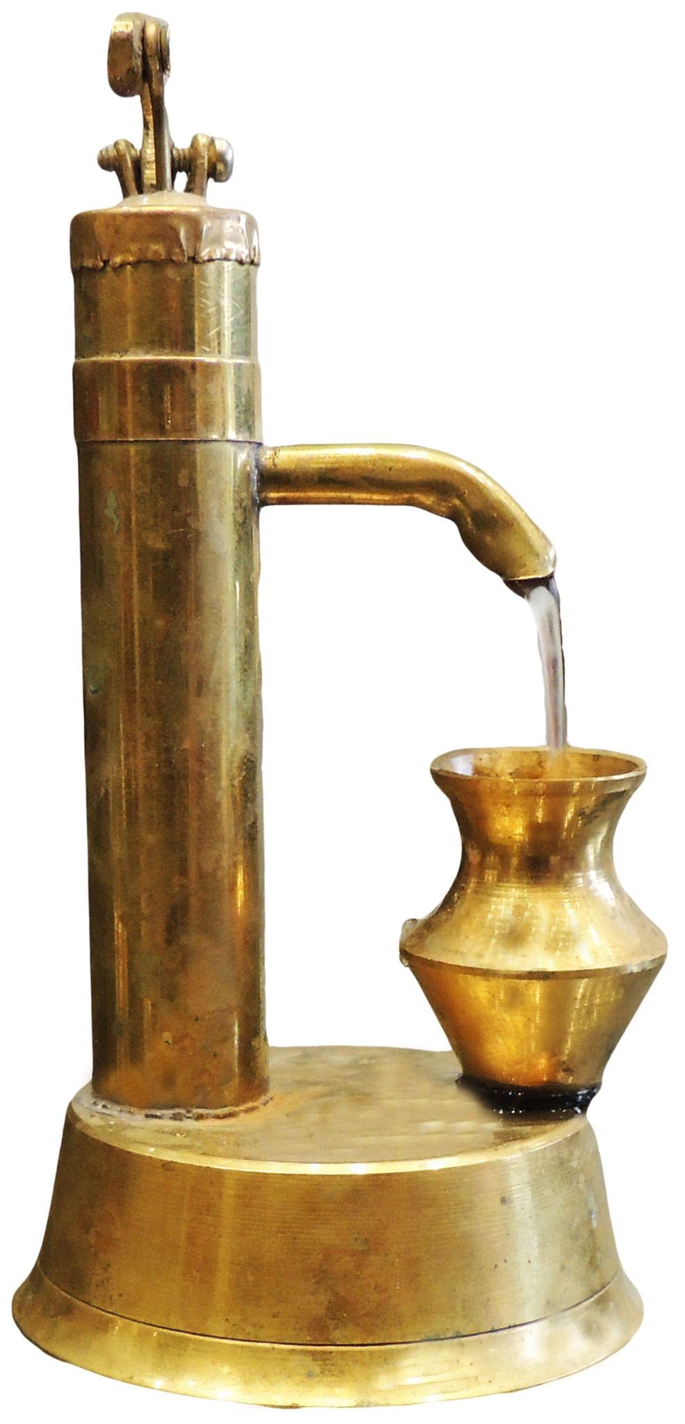 Brass Miniature Hand Pump – Working Model Toy for Kids and Collectors
