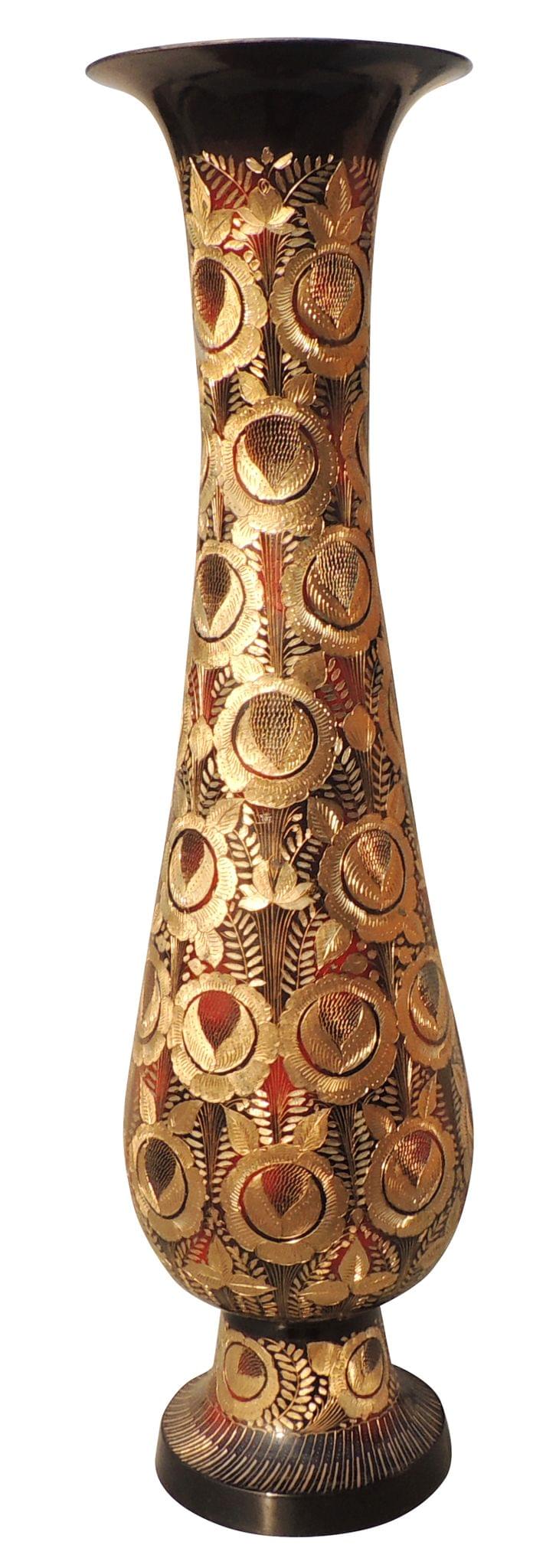 Brass Home & Garden Decorative Flower Pot Vase – Handcrafted Plant Holder