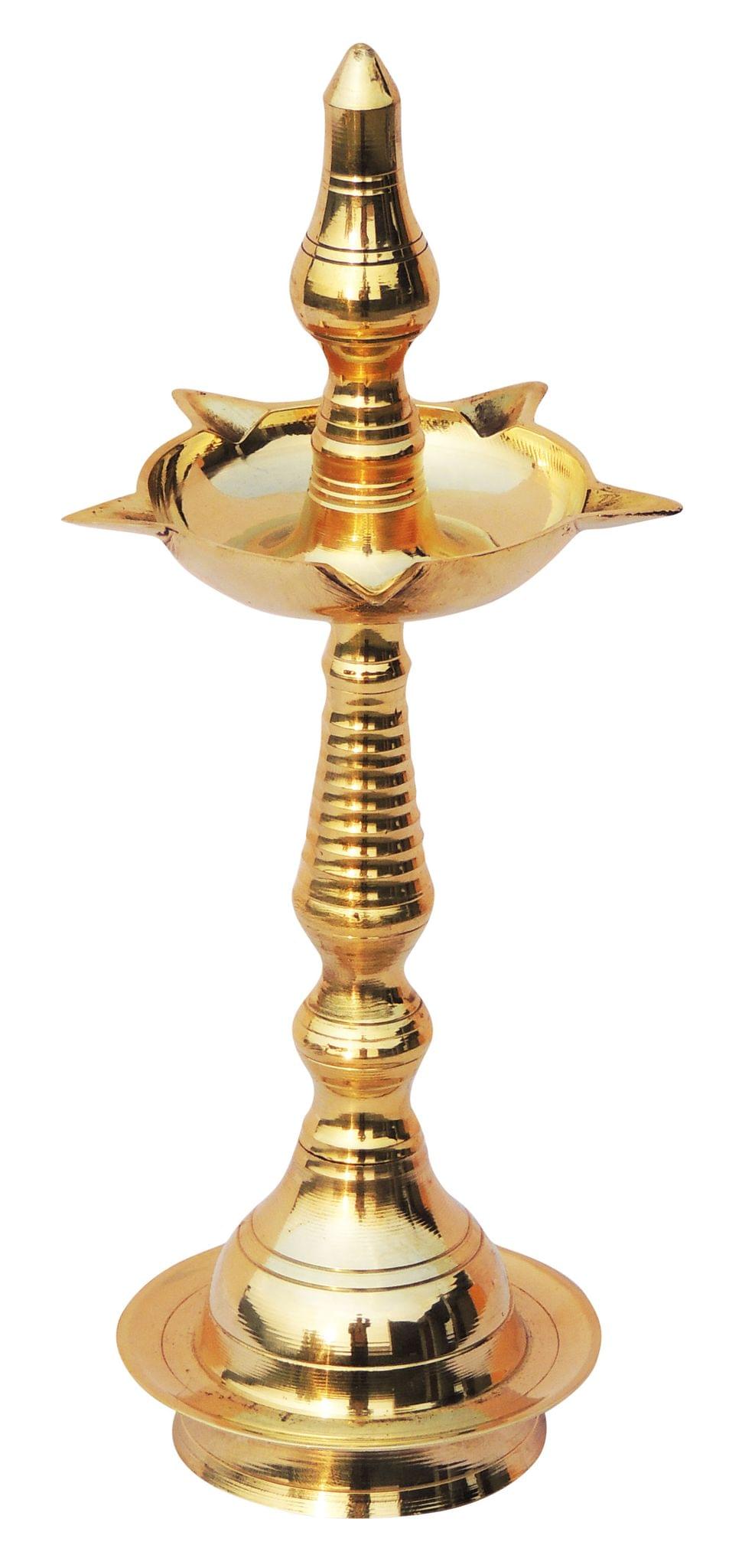 Kerala Fancy Deepak No. 8 – Traditional South Indian Oil Lamp for Pooja & Home Temple