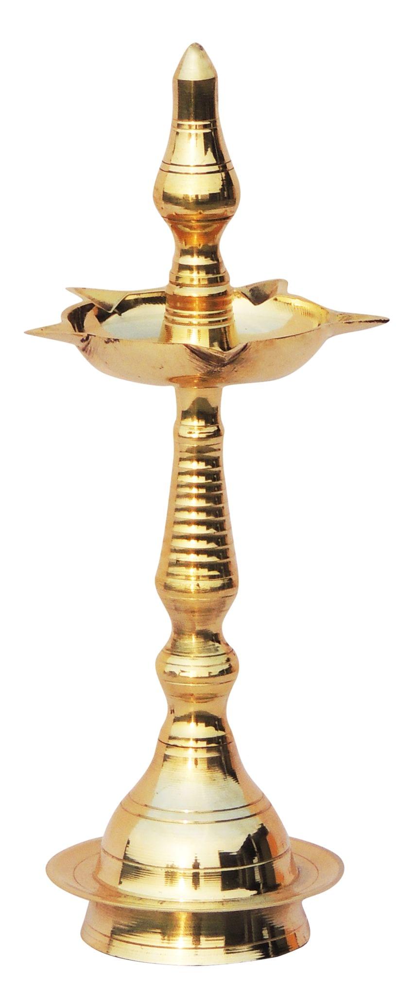 Kerala Fancy Deepak No. 8 – Traditional South Indian Oil Lamp for Pooja & Home Temple