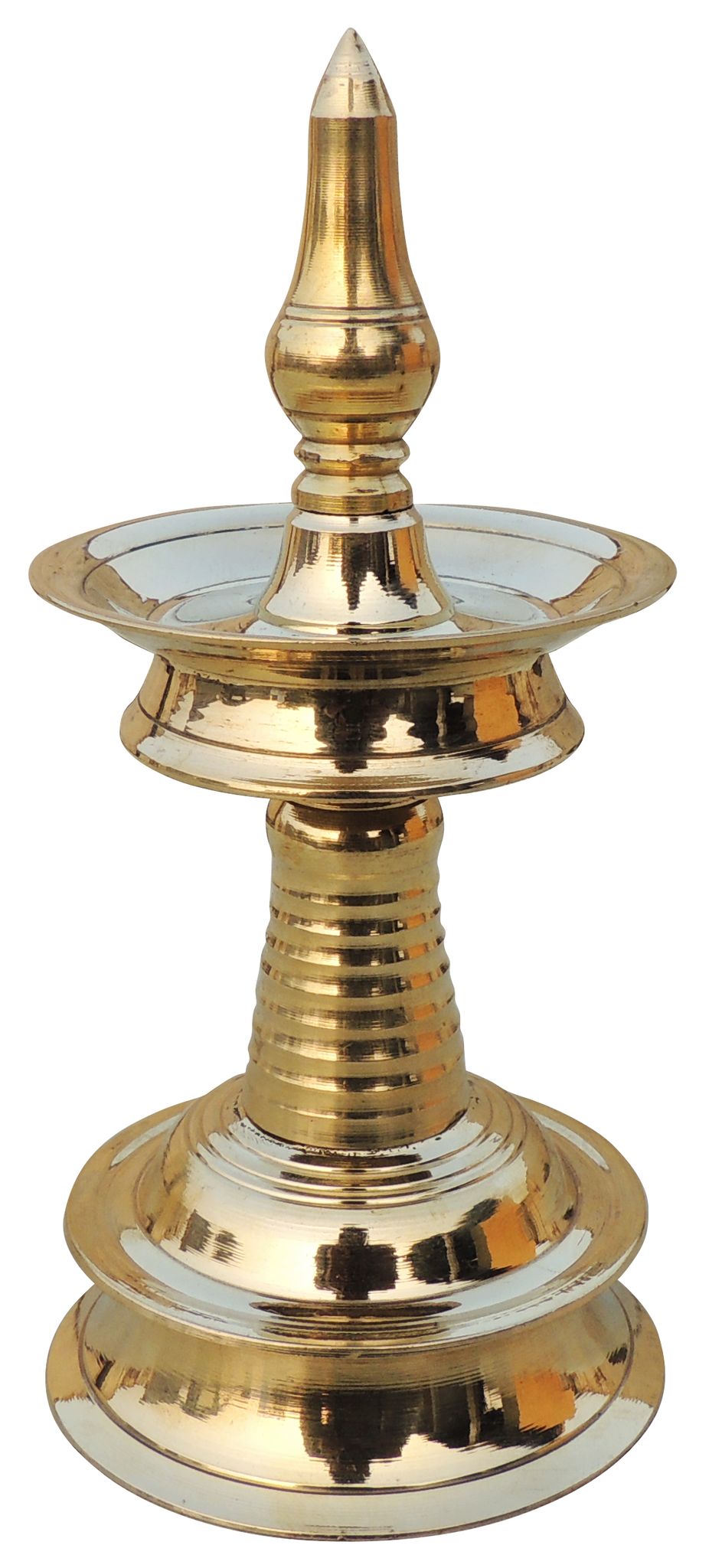 Brass Kerala Style Round Deepak – Traditional Fancy Table Decor Lamp